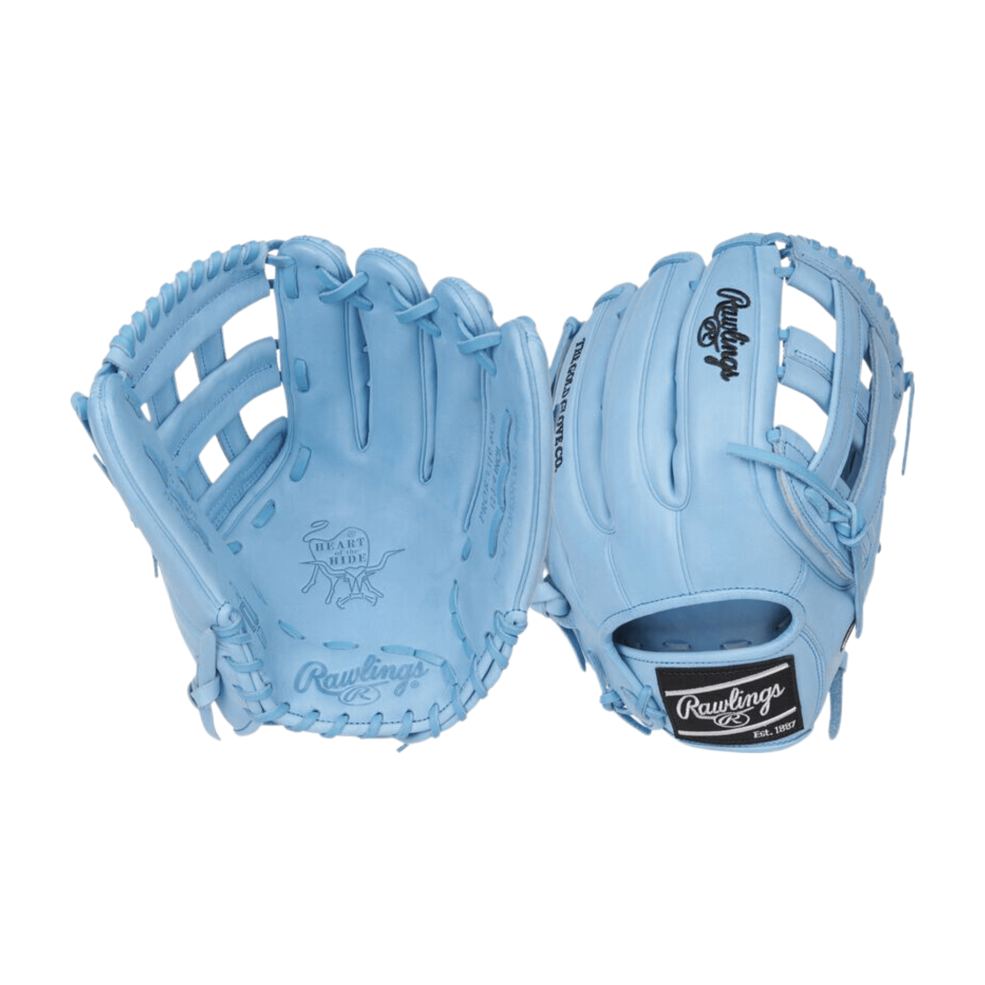Rawlings Heart of the Hide R2G 12.75-inch outfield glove, narrow fit, black and camel design
