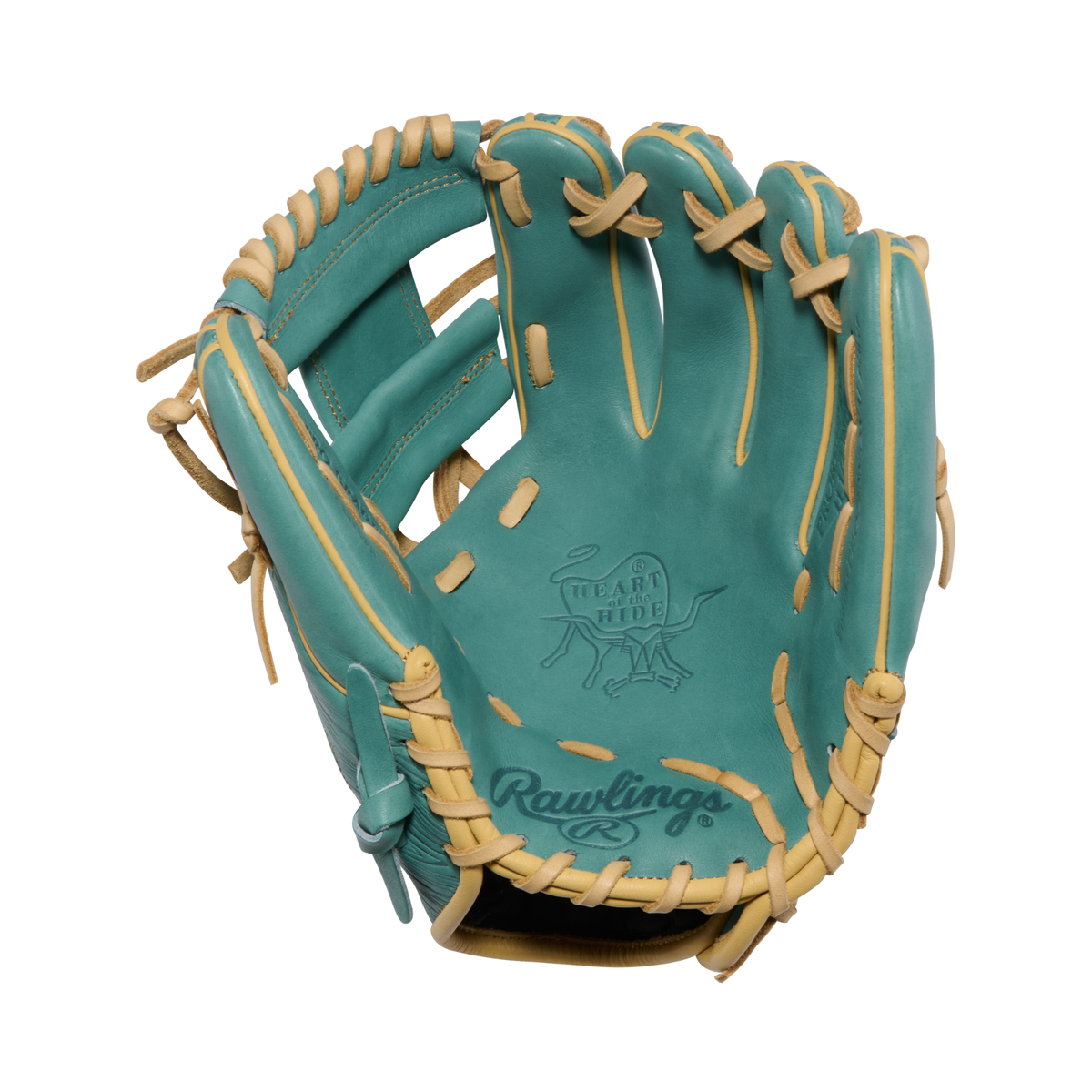 Rawlings PROR934-2SP Infield Glove palm view showing the controlled pocket and Pro I Web