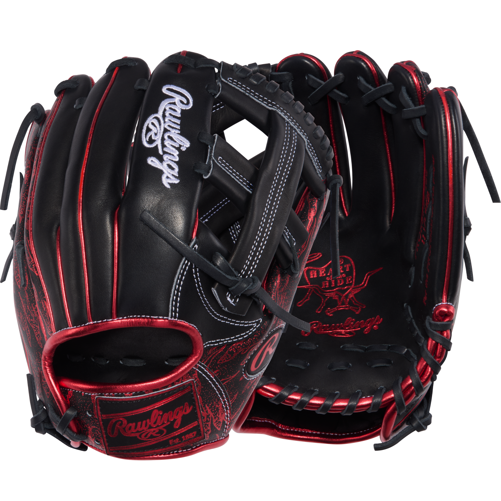 Rawlings Heart of the Hide Infield Glove leather shell – Front/Back Combination View