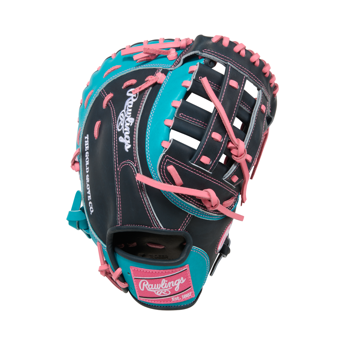 Rawlings Heart of the Hide First Base Mitt - Back View, 12.5 Inch Baseball Glove