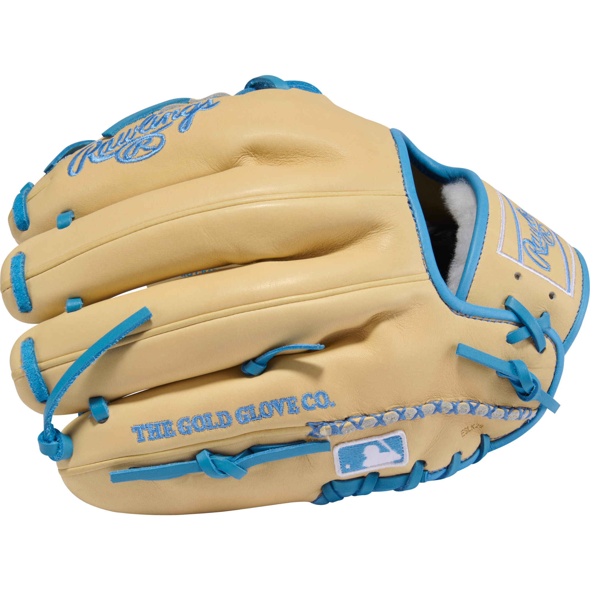 Rawlings PROS204-2CCCB Infield Glove fingers view showing the 11.5-inch 200 infield pattern
