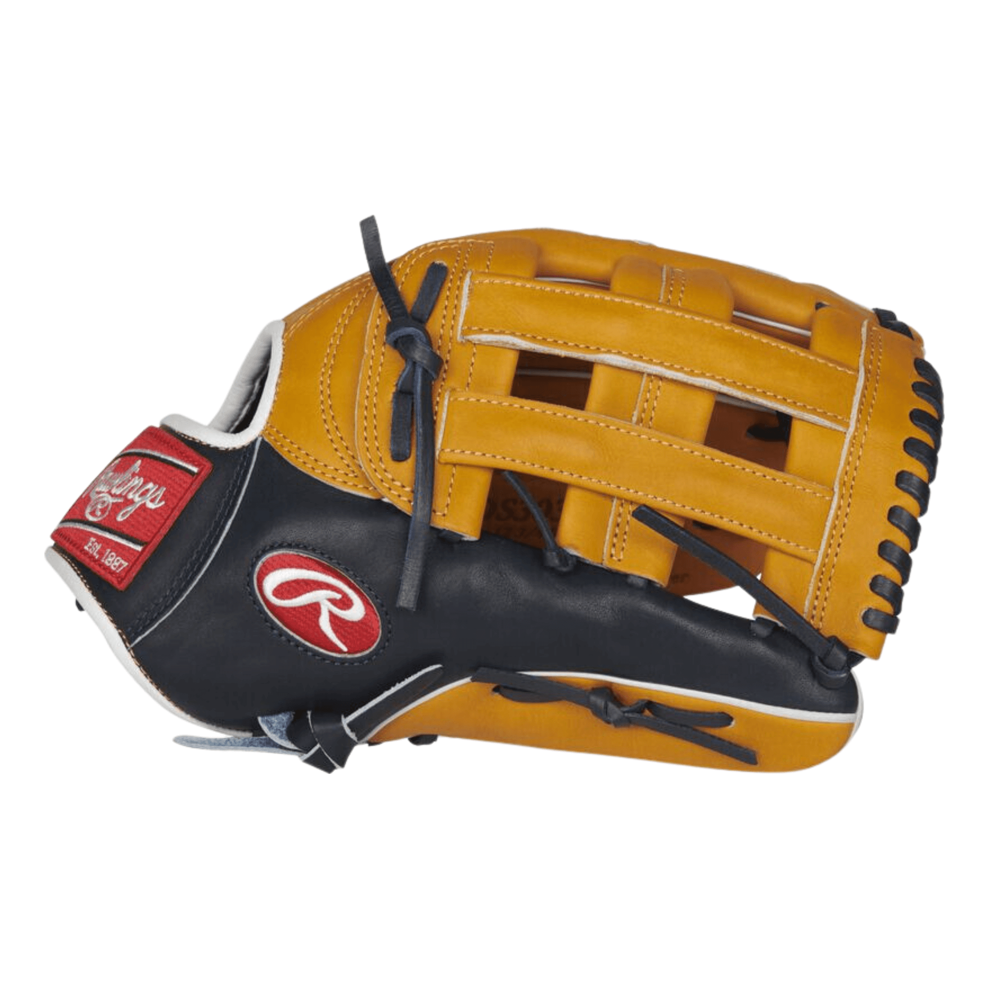 Rawlings Pro Preferred Outfield Glove Tan Navy