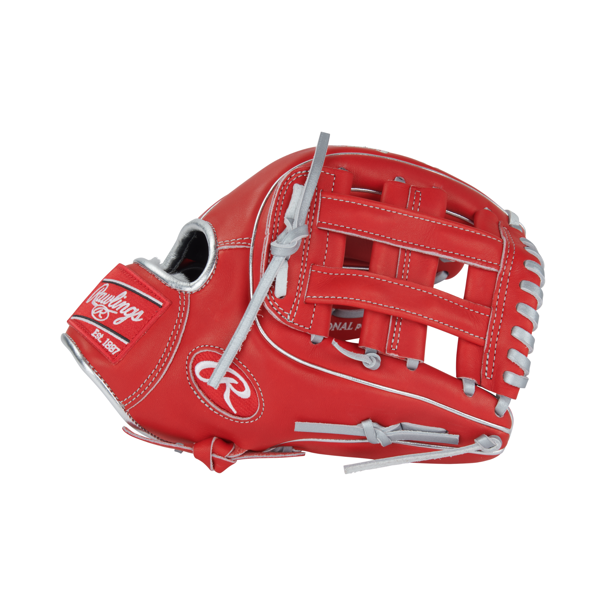 Close-up of thumb area on Rawlings Pro Preferred 11.75" Carlos Correa glove with padded thumb sleeve for comfort