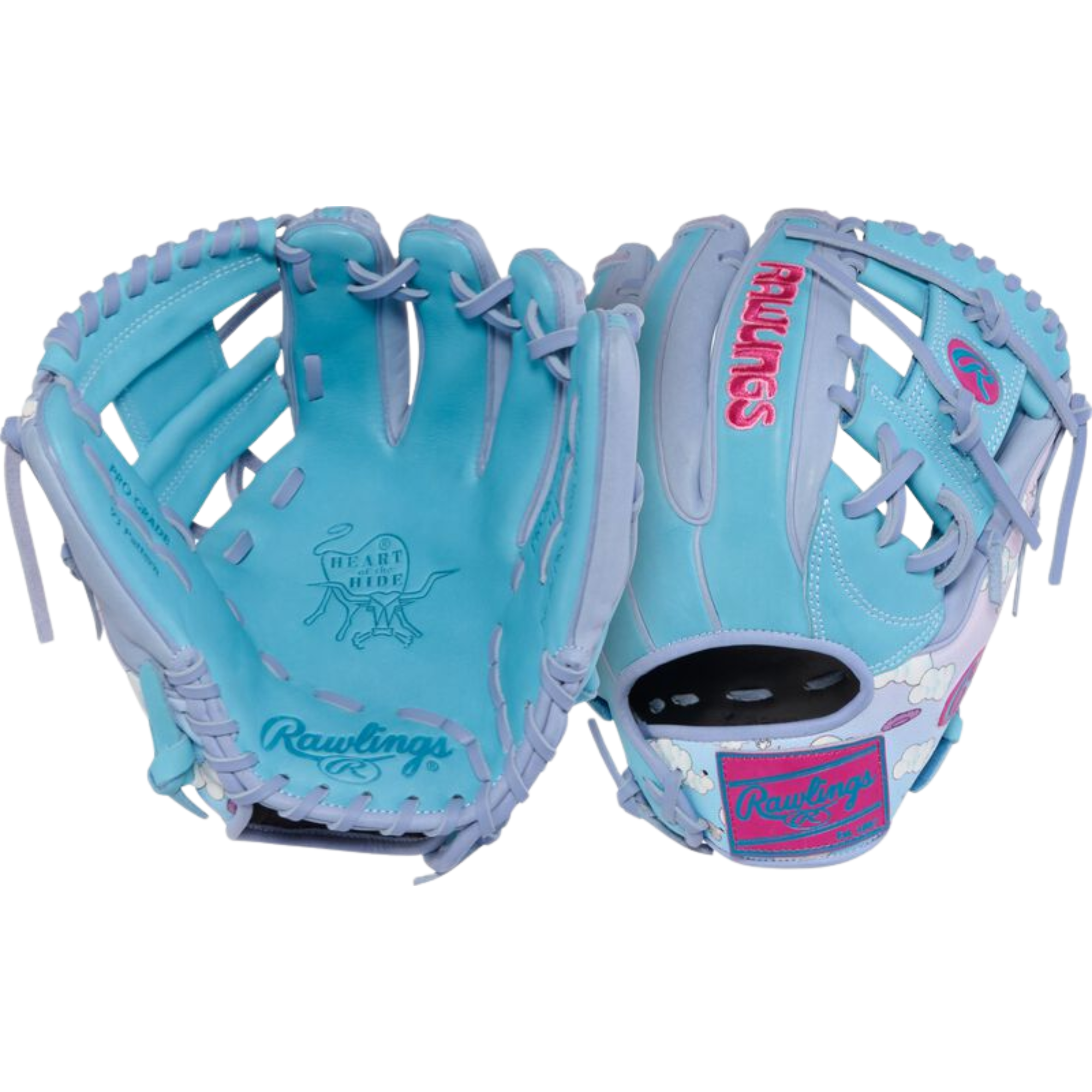 Rawlings Icon Fest Heart of the Hide Columbia Blue/Periwinkle 11.5" Infield Glove
