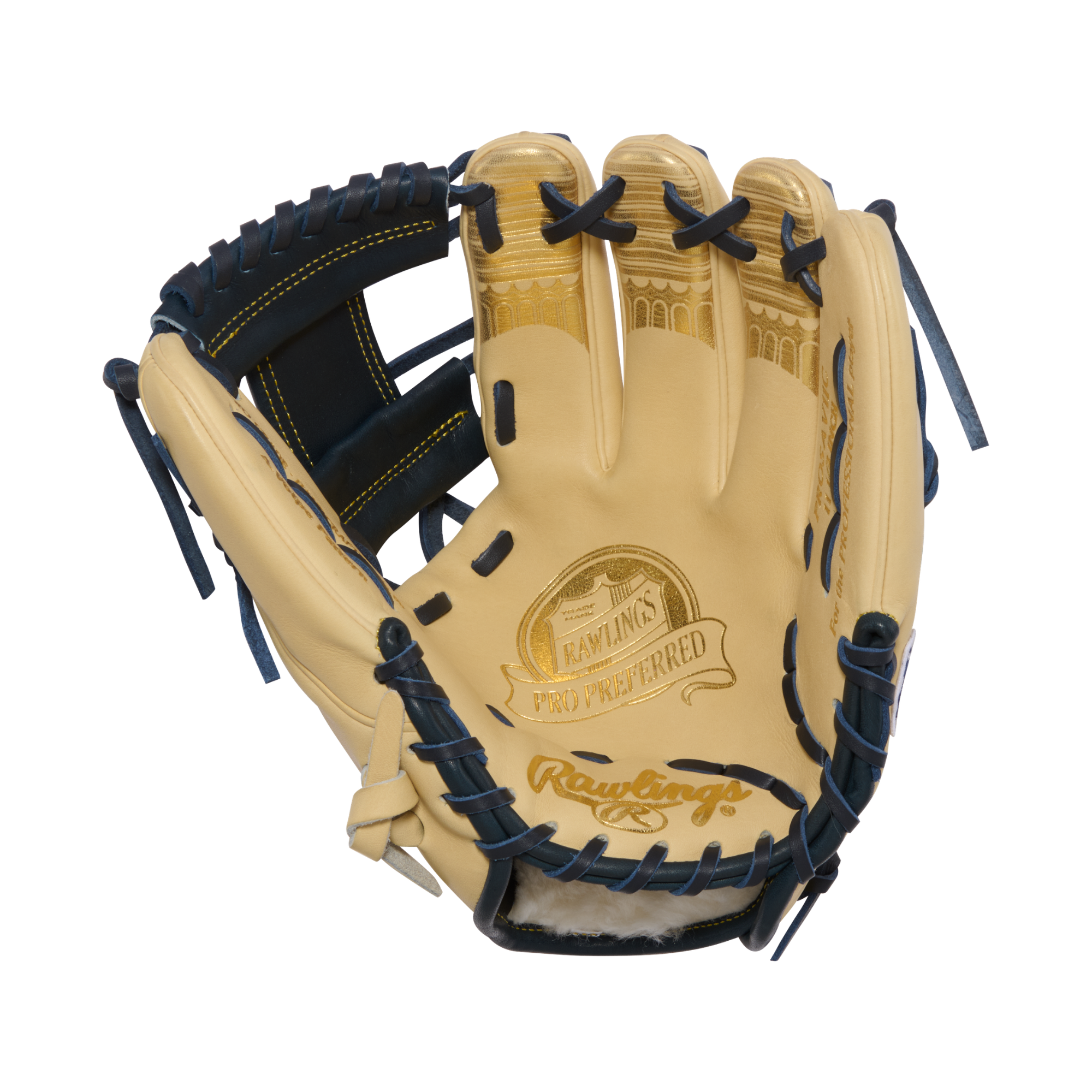 Rawlings Pro Preferred Infield Glove 11.5 Inch Baseball Glove - Palm Front Pocket View