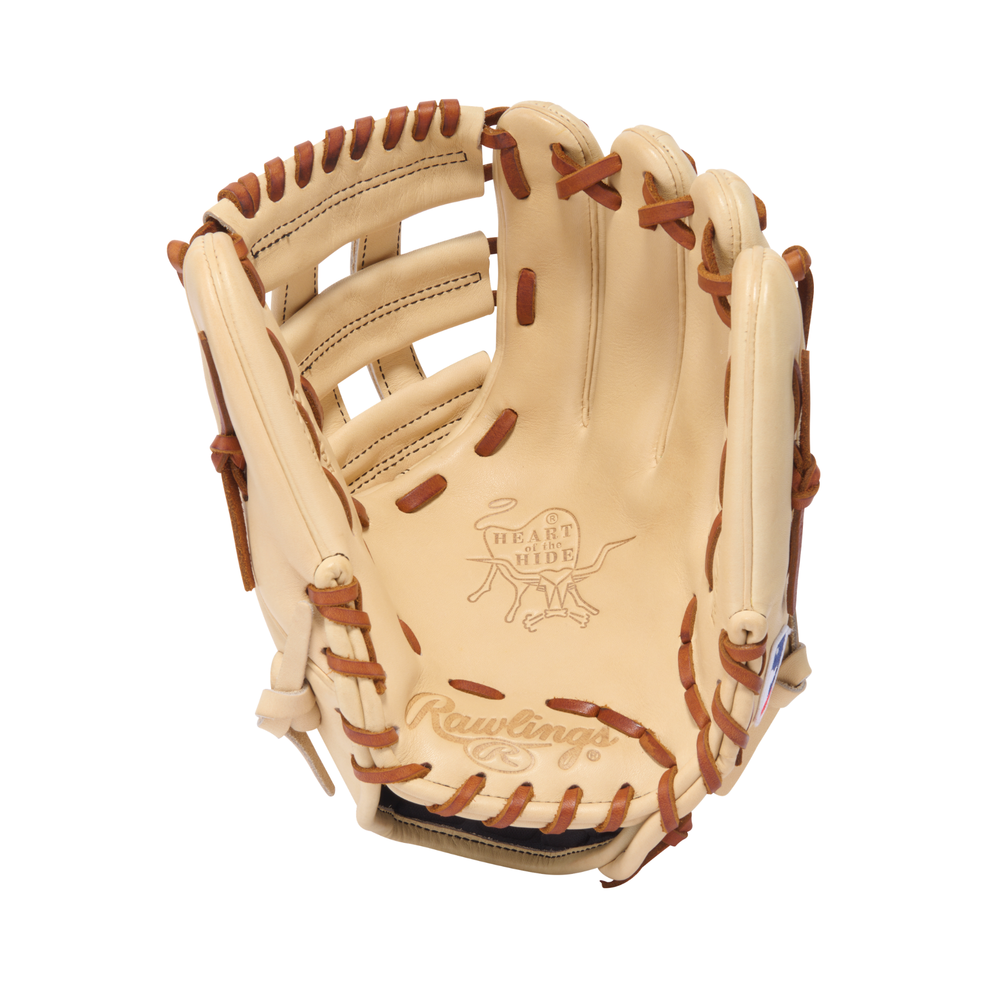 Rawlings Heart of the Hide Traditional Infield Glove 11.75 Inch Baseball Glove - Front Pocket View