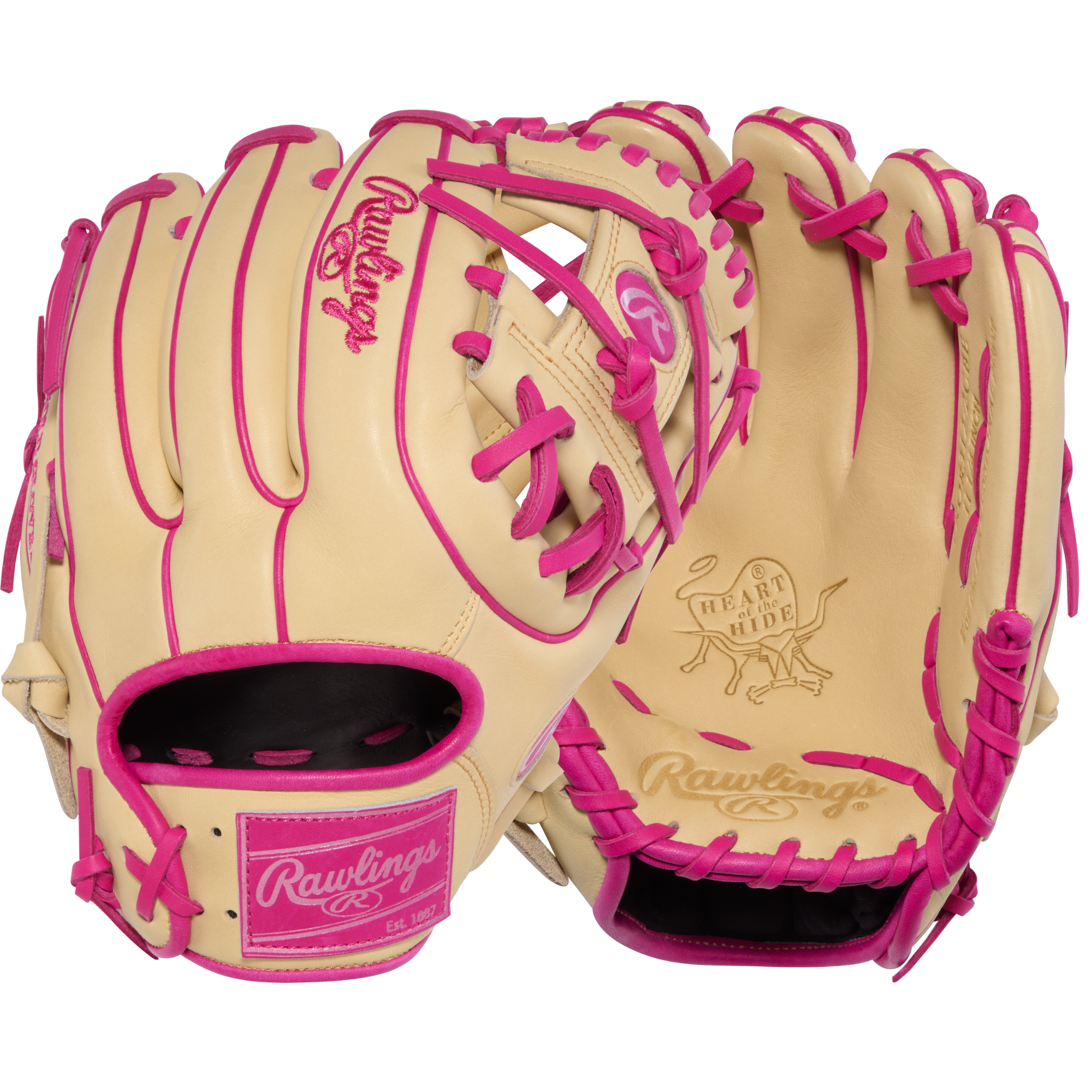 Rawlings Heart of the Hide Infield Glove 11.25 Inch Baseball Glove - Palm Front Pocket View
