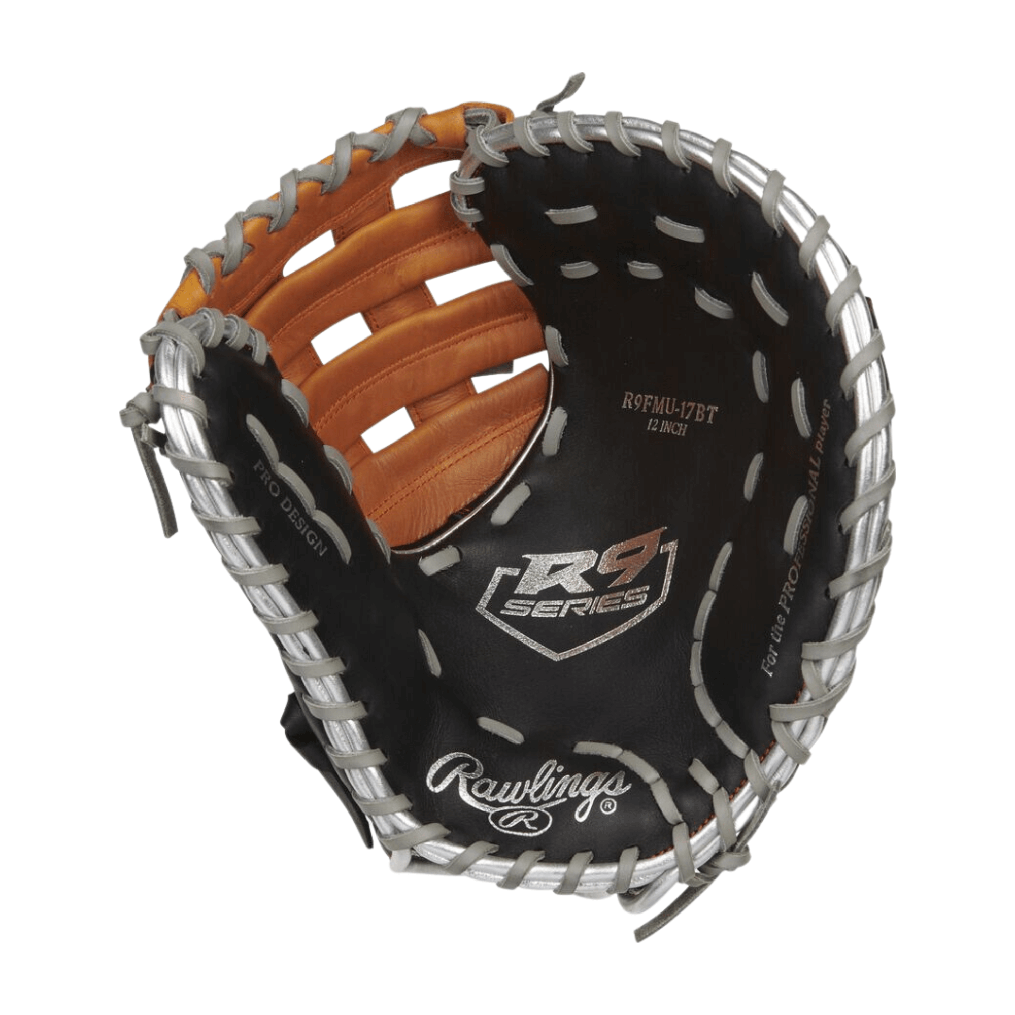 Rawlings R9 Contour Fit Series 1B Mitt CONV/MOD PRO H Web Adjustable Wrist RHT 12"