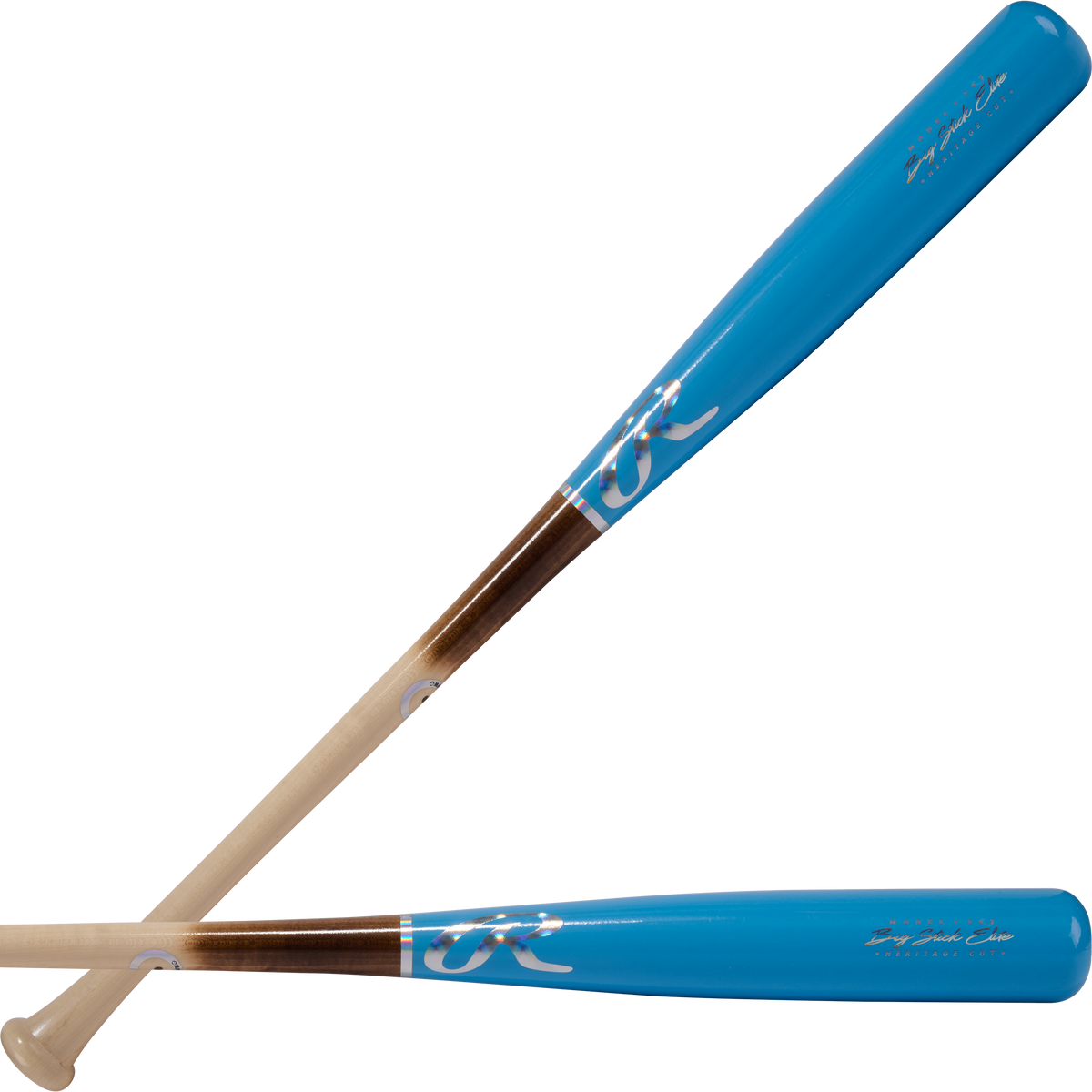 Rawlings Big Stick Elite R243 maple wood bat front and back views