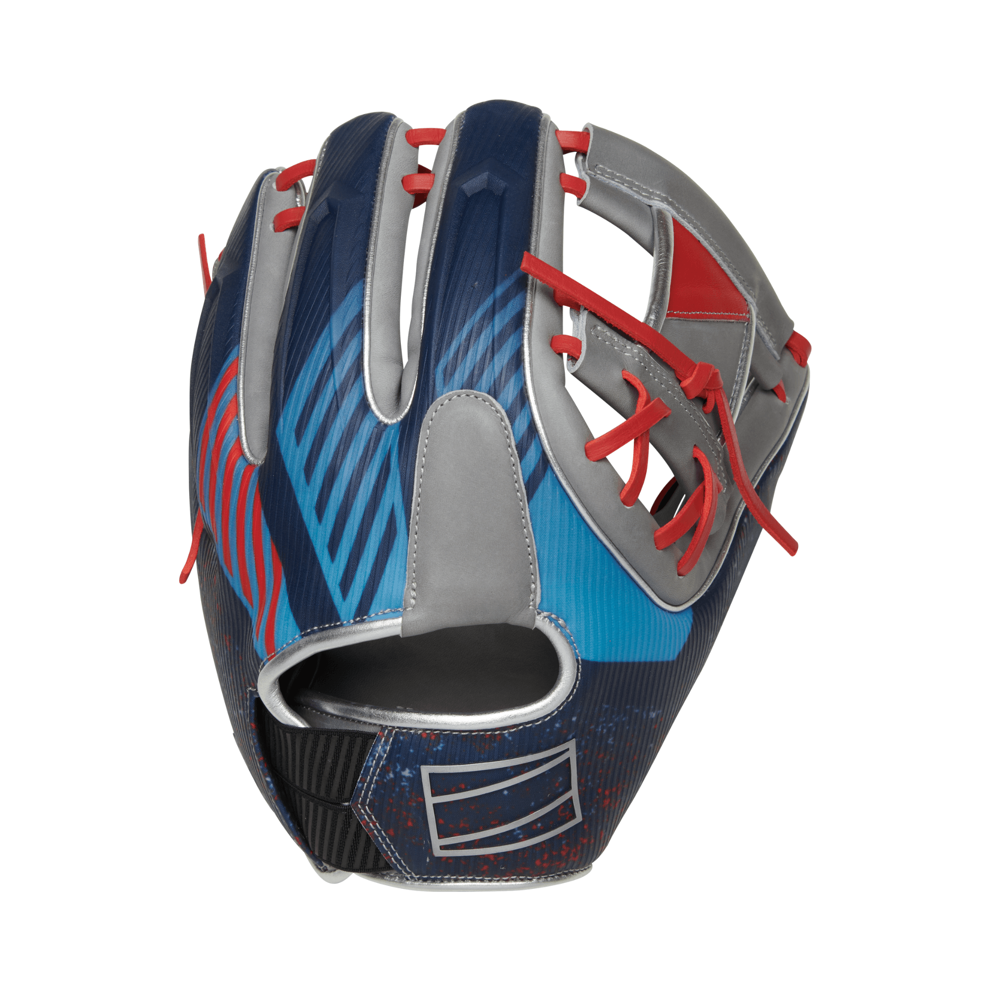 Rawlings REV204-2X PRO I X/ADP RHT 11.5-inch infield glove with gray, red, and blue design
