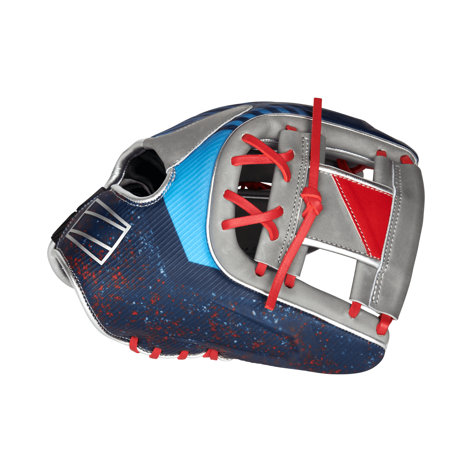 Rawlings REV204-2X PRO I X/ADP RHT 11.5-inch infield glove with gray, red, and blue design