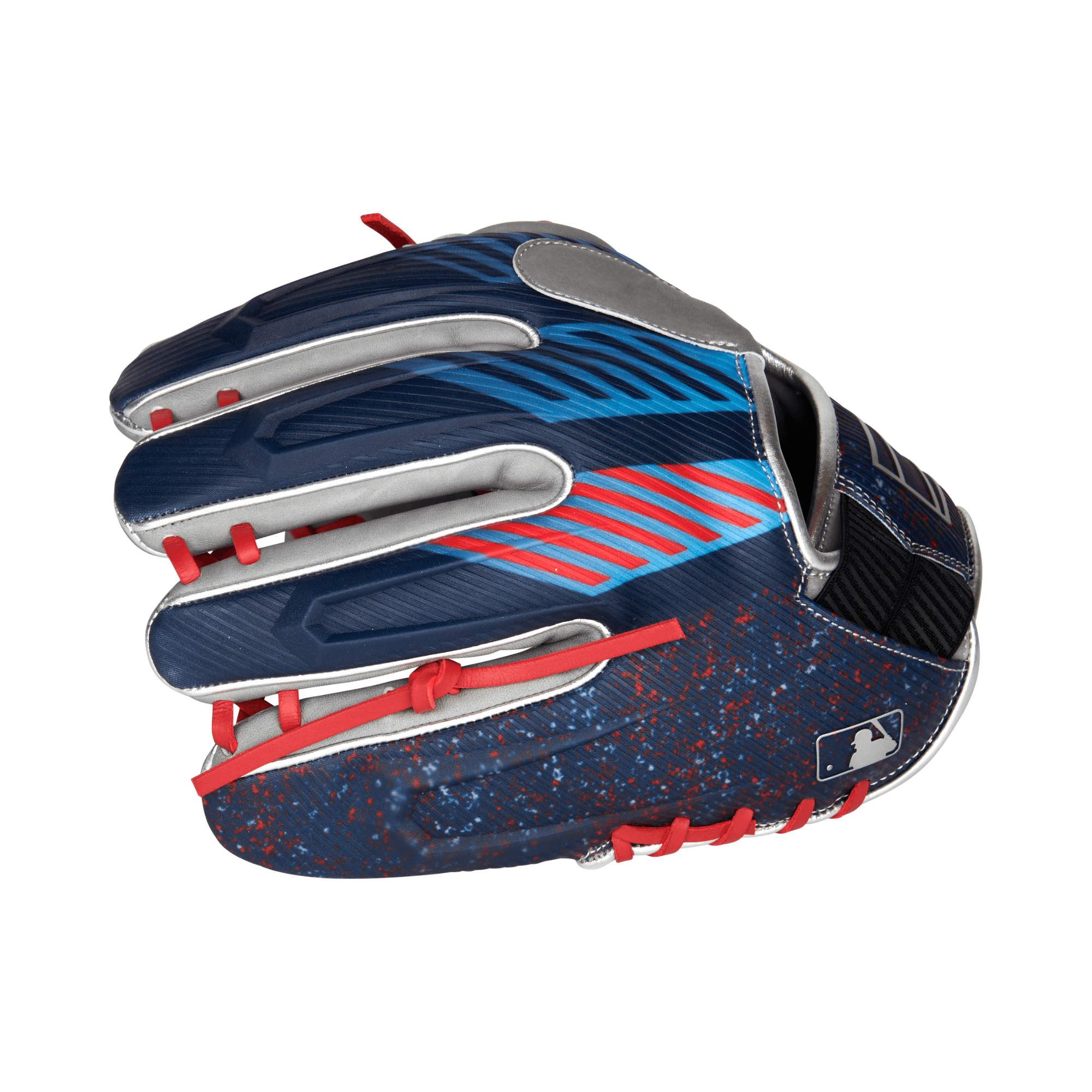Rawlings REV204-2X PRO I X/ADP RHT 11.5-inch infield glove with gray, red, and blue design