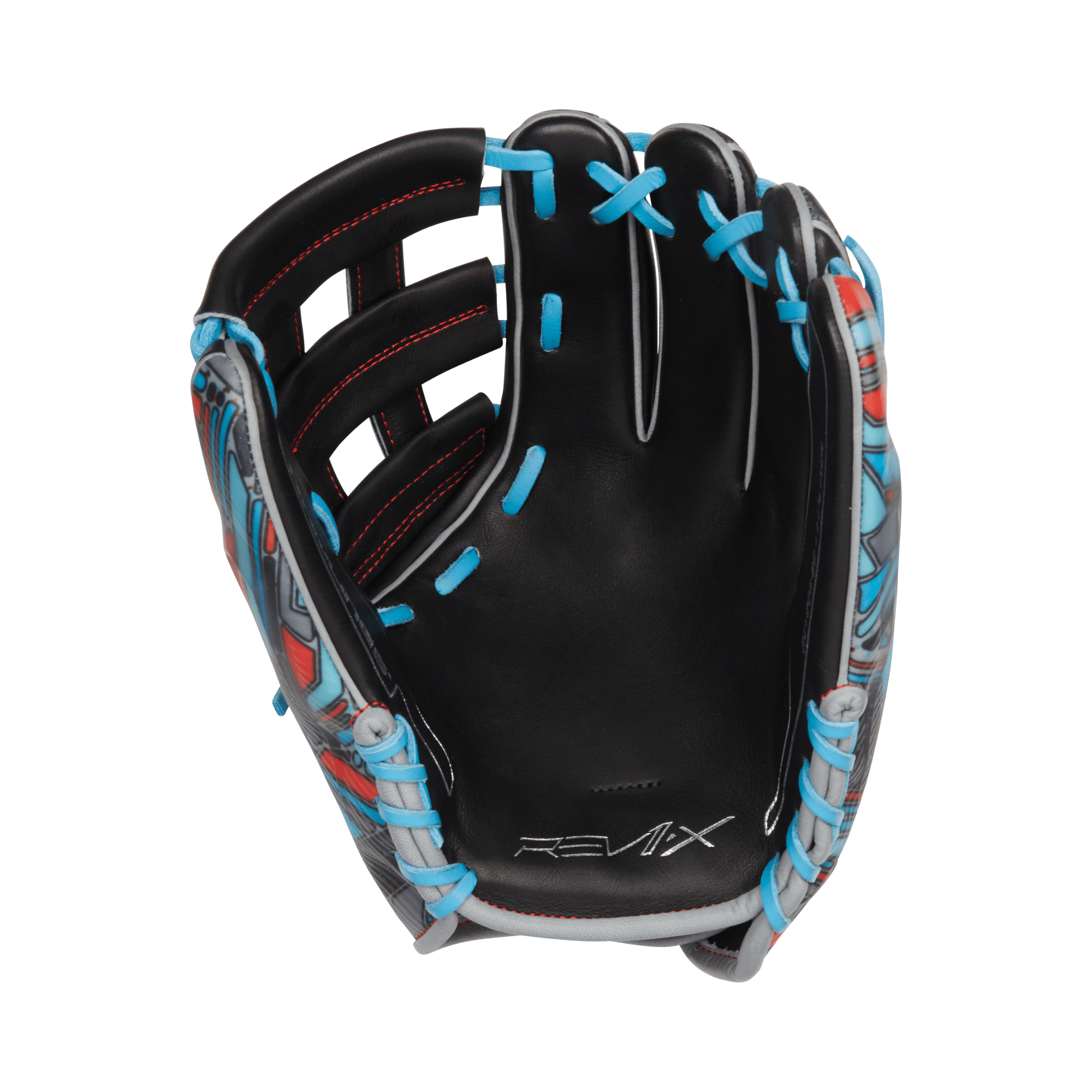 Rawlings REV1X 11.75-inch infield glove, neon green and black design, right-hand throw.