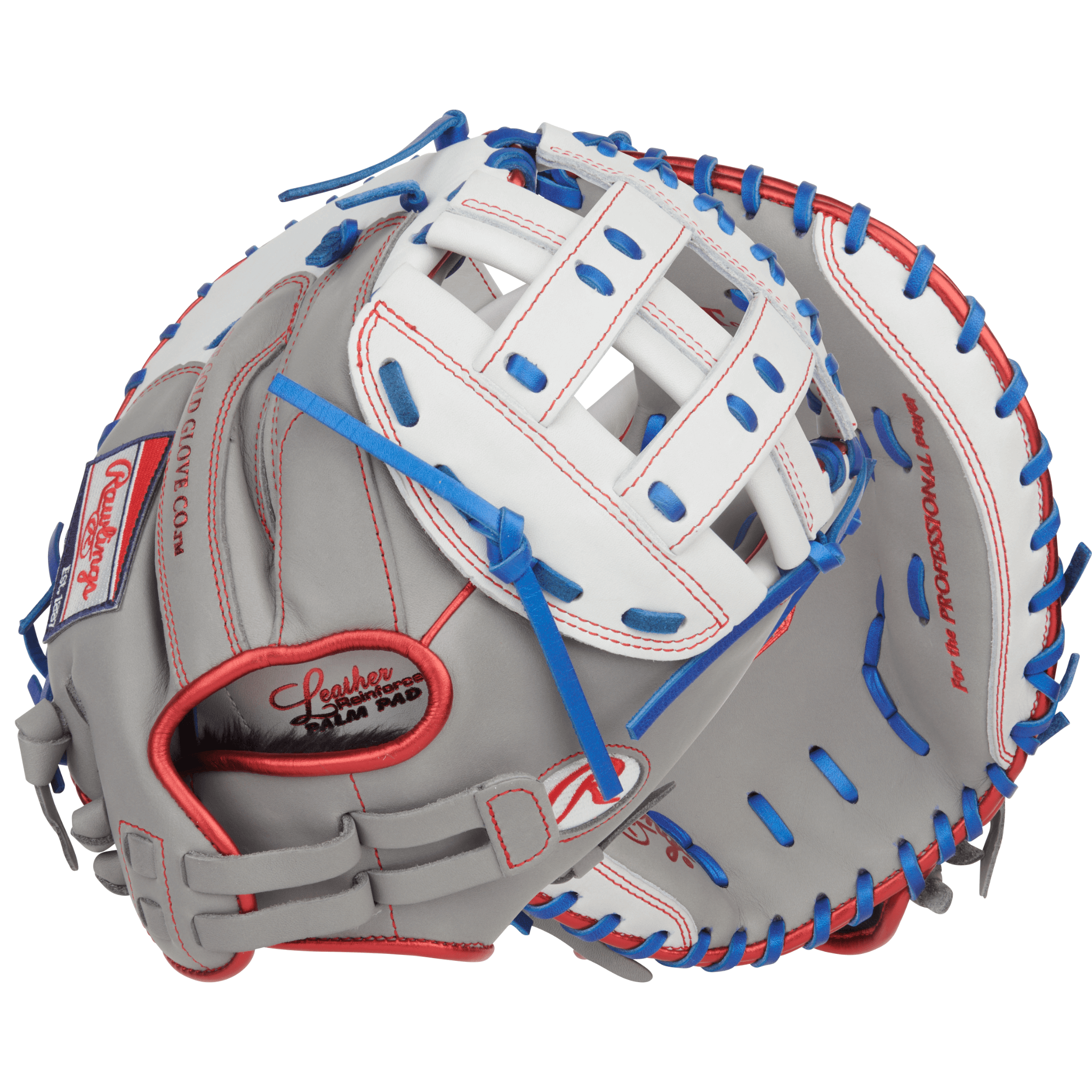 Rawlings Liberty Advanced Softball Catchers Mitt 33" Gray/White/Royal