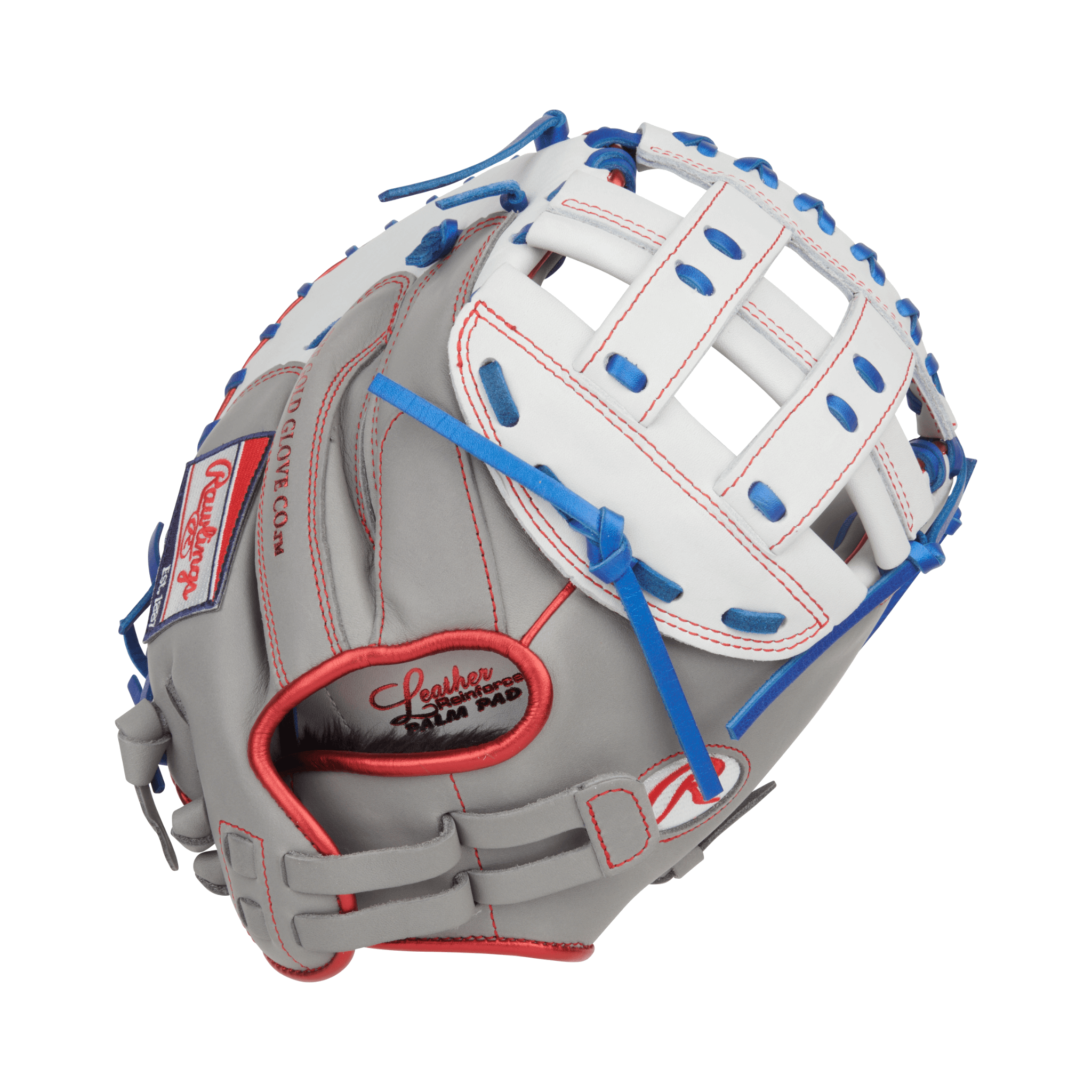 Rawlings Liberty Advanced Softball Catchers Mitt 33" Gray/White/Royal