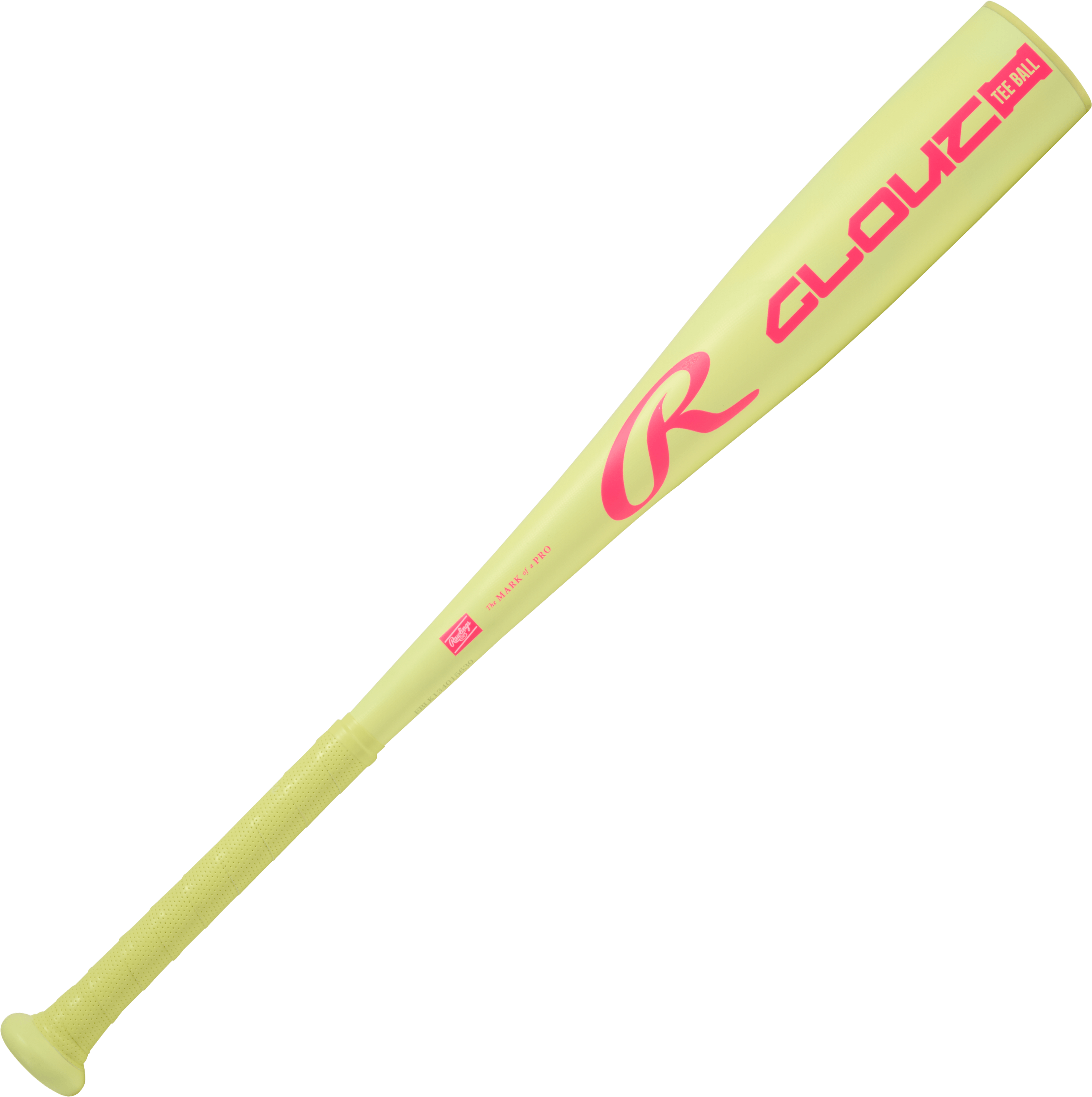 Side profile view of the 2026 Rawlings Clout (-11) USA T-Ball Baseball Bat with visible branding and graphics on a neon yellow barrel.