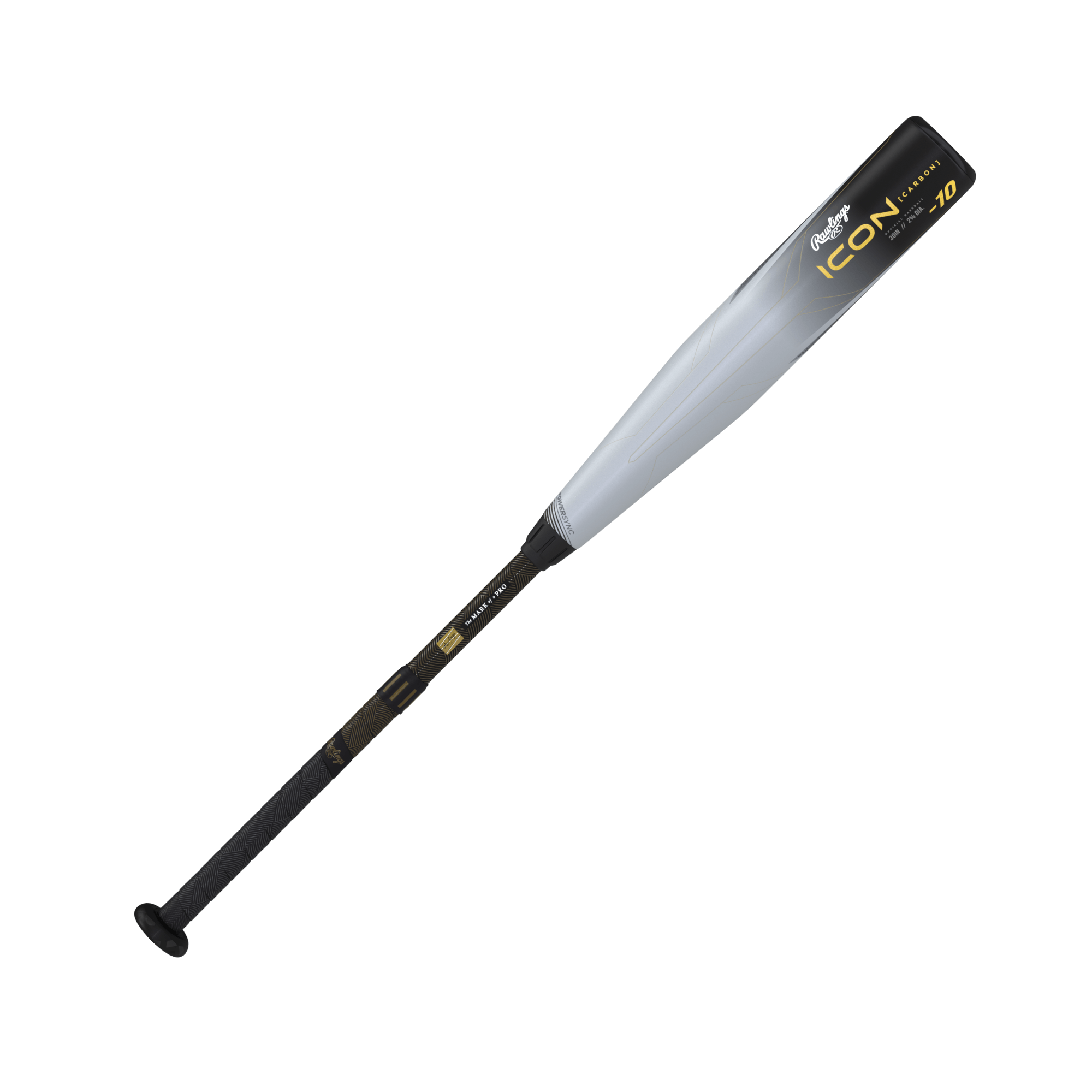 Rawlings Icon -10 USA youth baseball bat with 2 5/8" barrel, featuring In/Tense carbon composite construction.