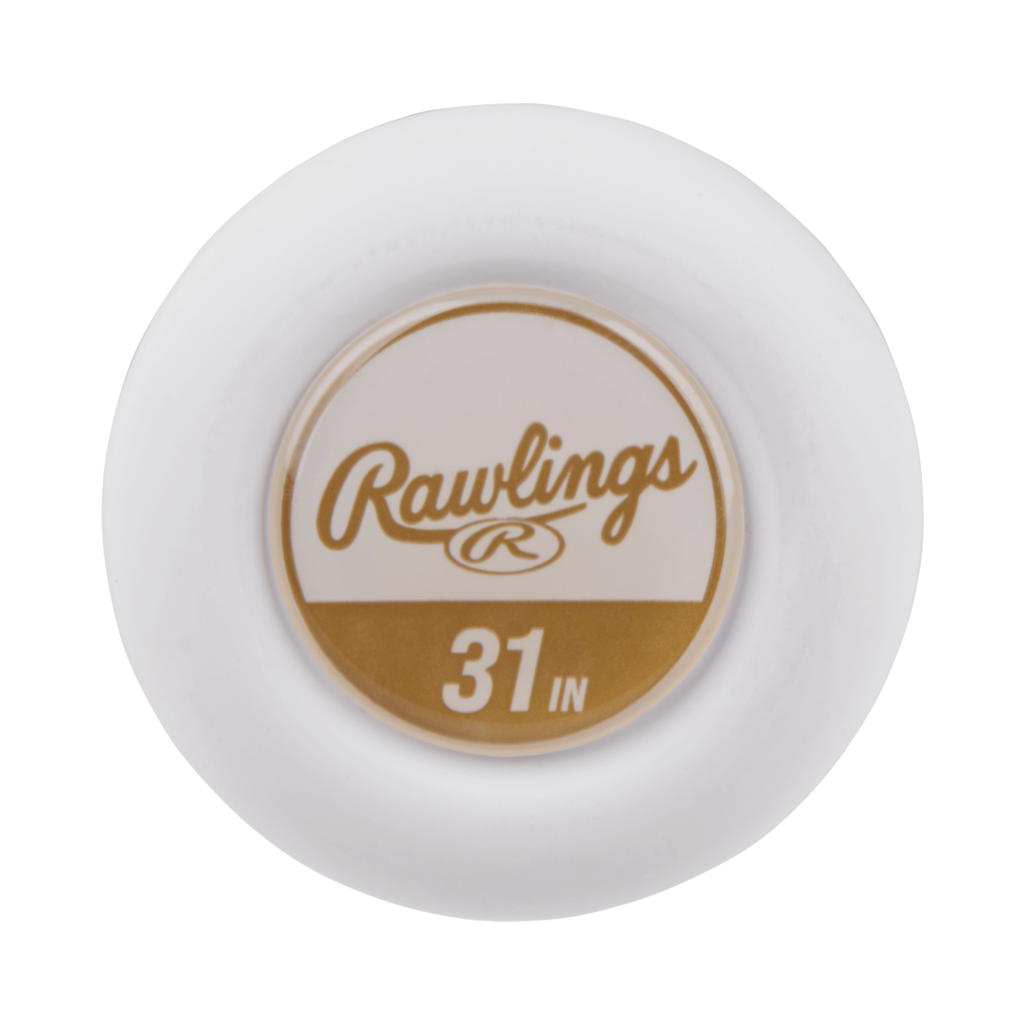 Rawlings bat knob with 31-inch size indicator, featuring a classic logo design for youth baseball enthusiasts.