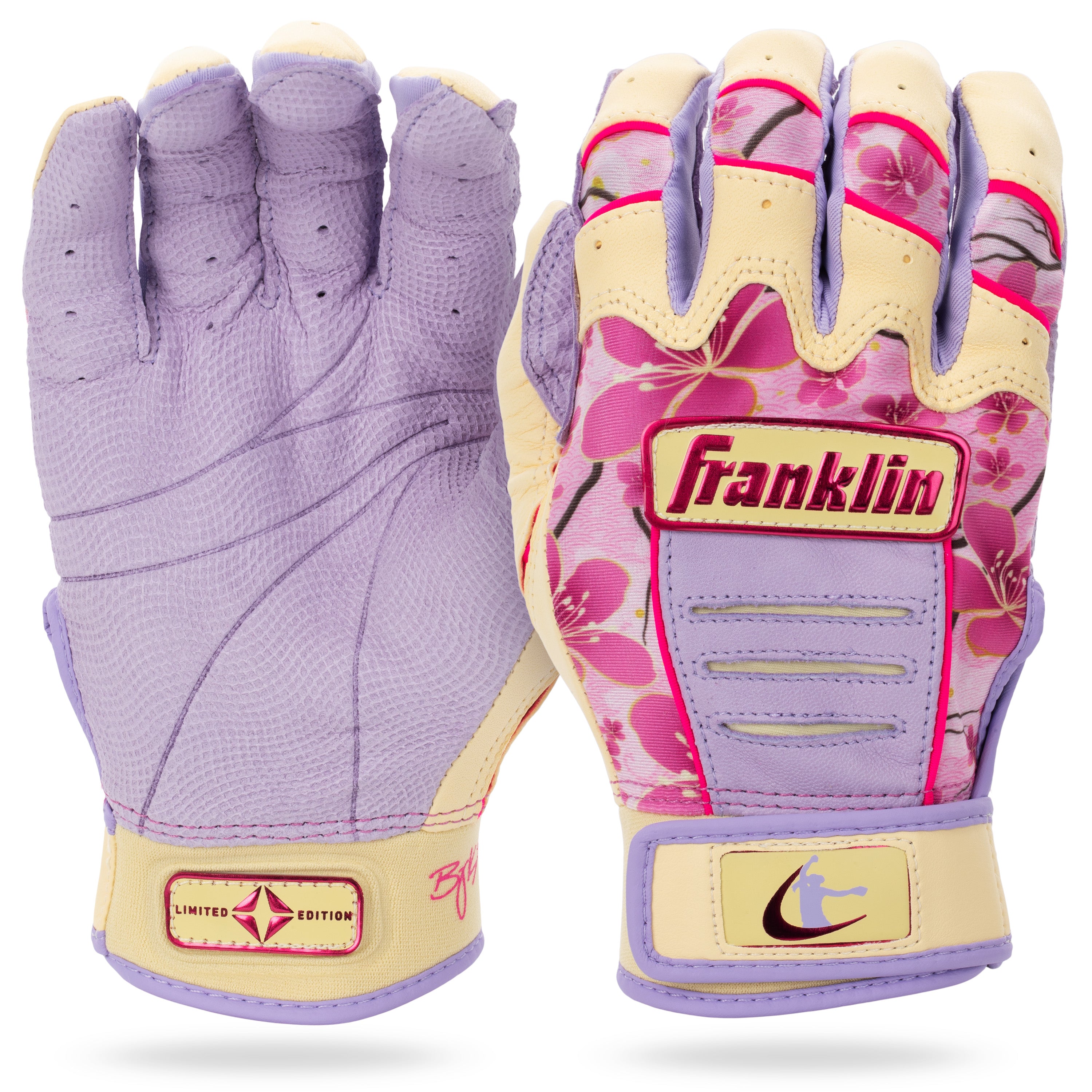 Franklin CFX FP Baylee Klingler Cherry Blossom Girls Batting Gloves