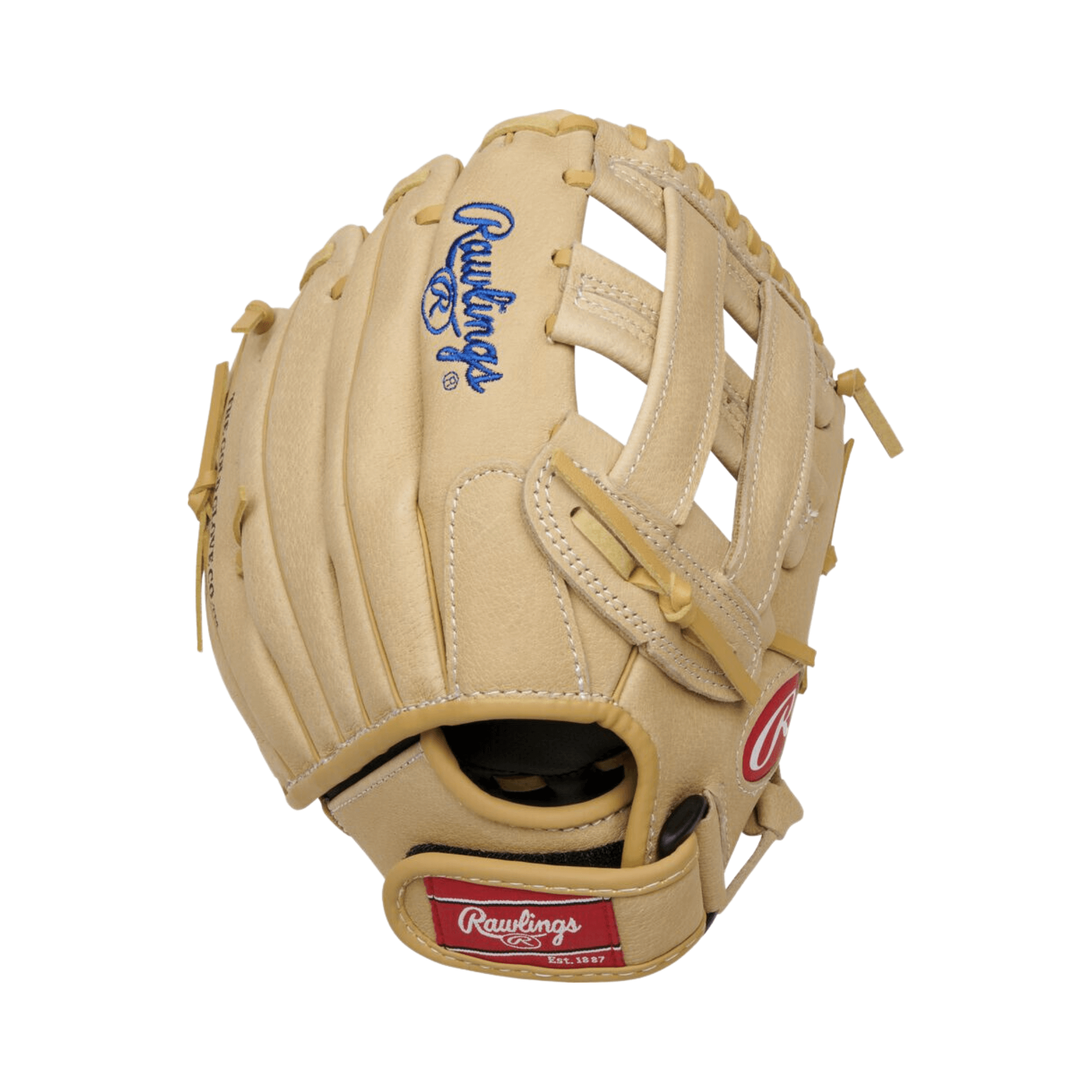 Rawlings Sure Catch 10.5-inch youth baseball glove with soft leather and Sure Catch design for easy closure.
