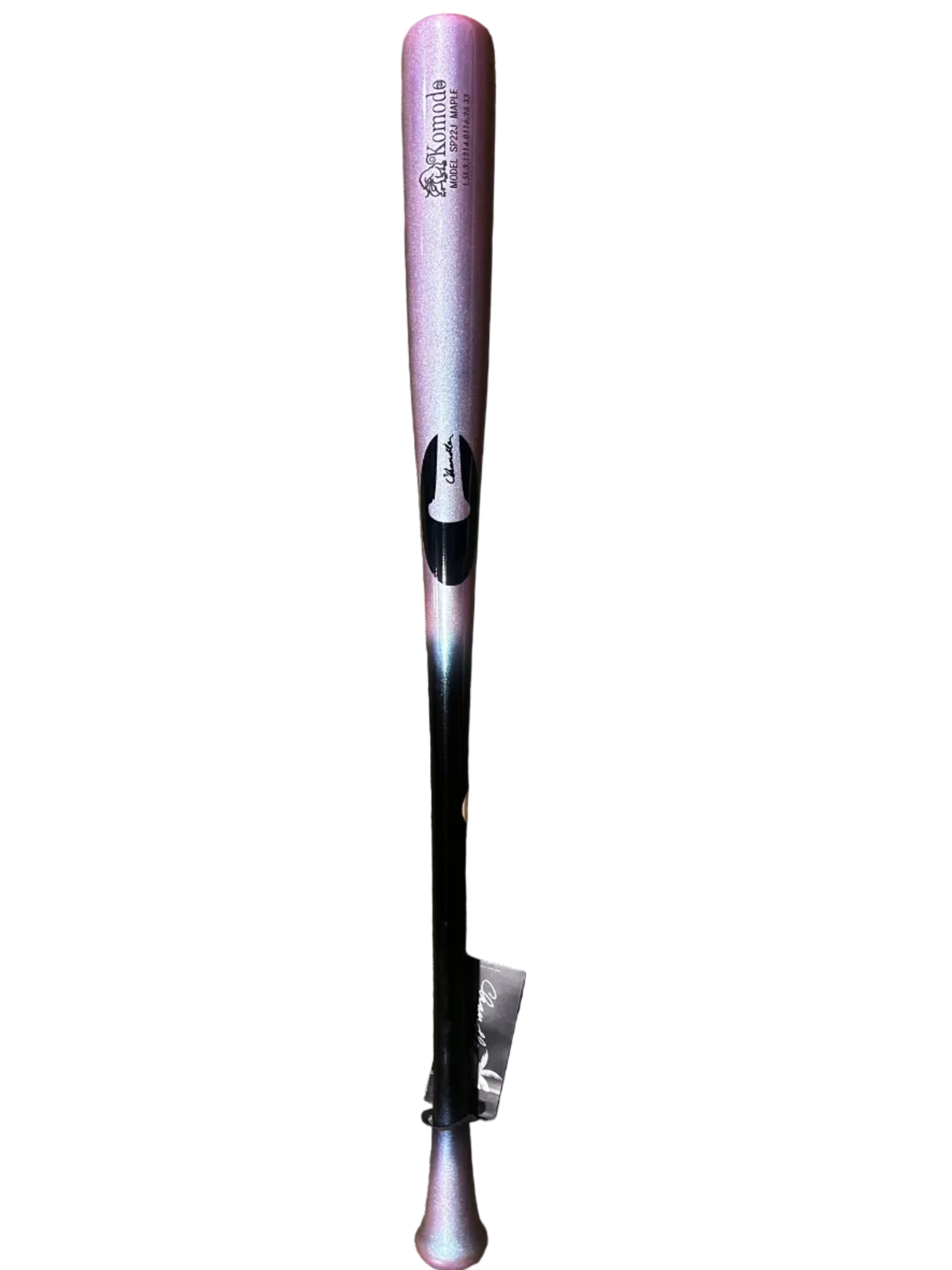 Chandler SP22J Wood Baseball Bat - Black Gloss/Cotton Candy/Black
