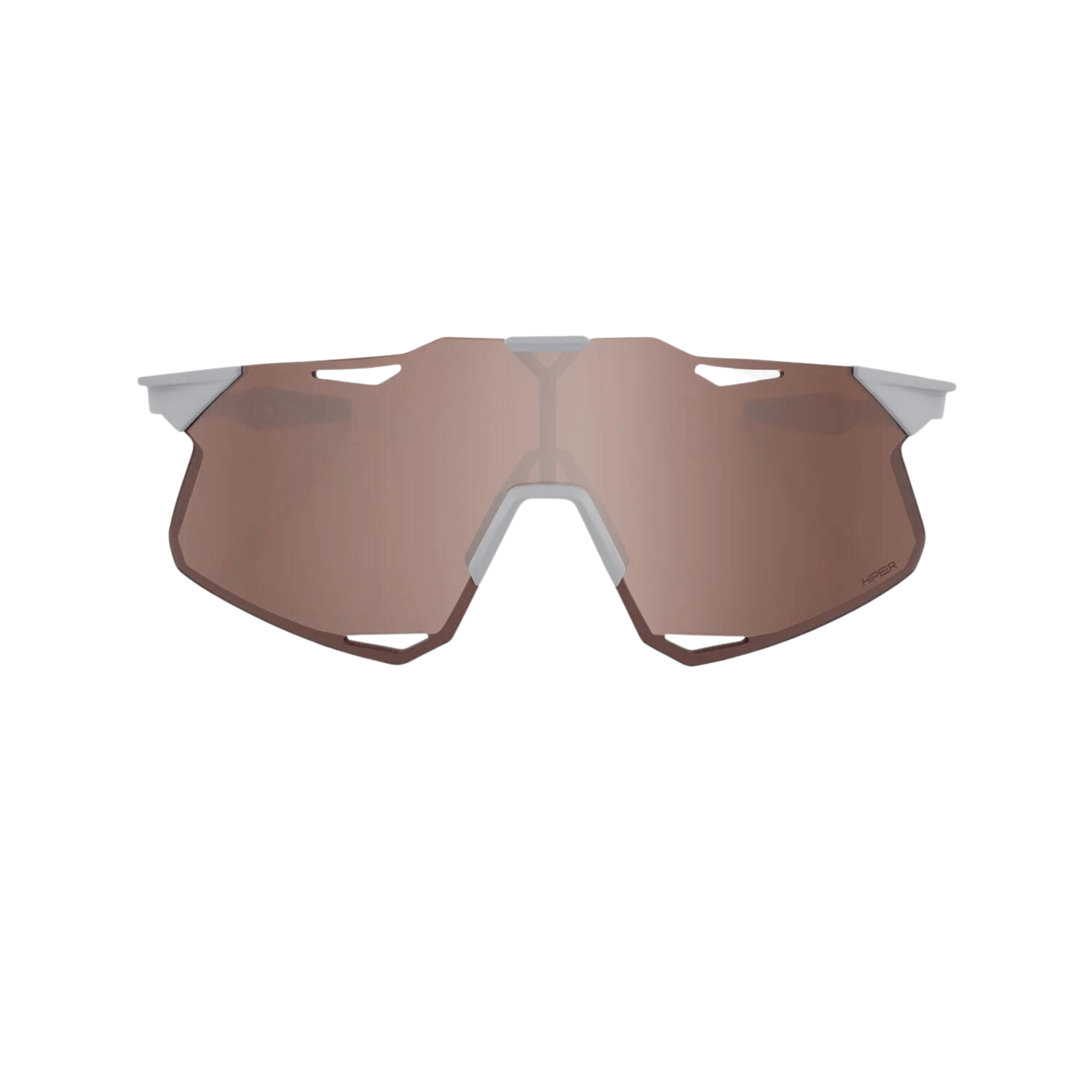 100% Hypercraft Matte Stone Grey sunglasses with Hiper Crimson Silver Mirror Lens, designed for superior optics and UV protection.