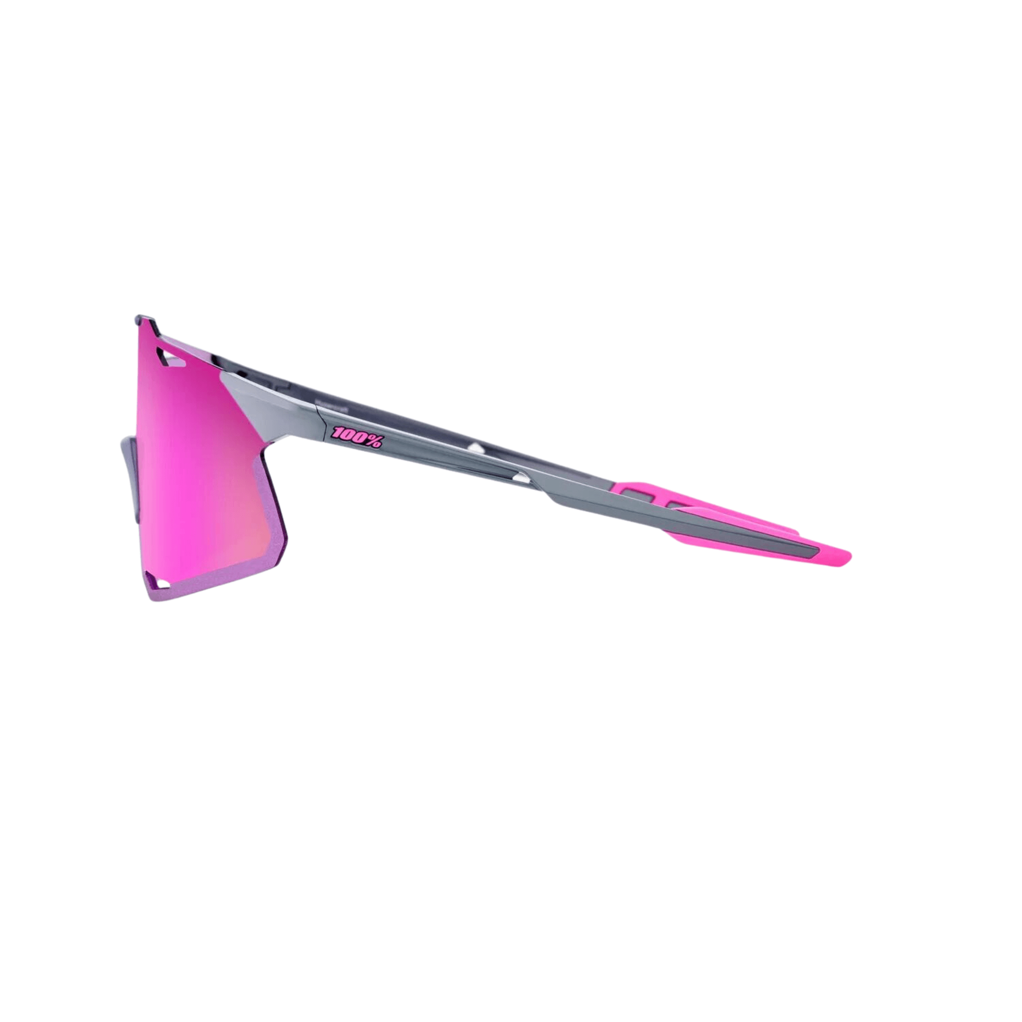 100% Hypercraft Gloss Light Grey Purple Multilayer Mirror Lens