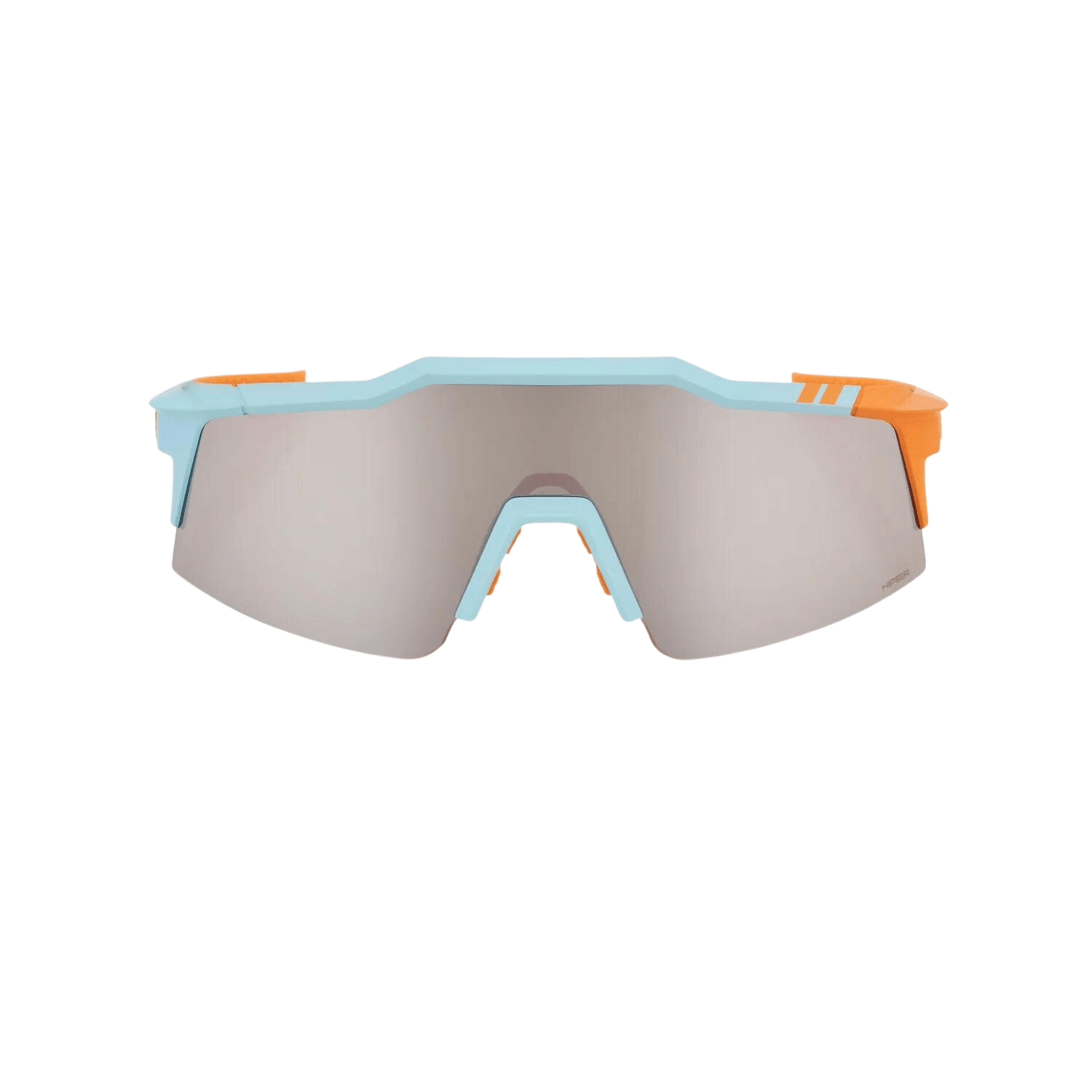 100% Speedcraft SL Soft Tact sunglasses with Hiper Silver mirror lens and two-tone design for smaller faces.