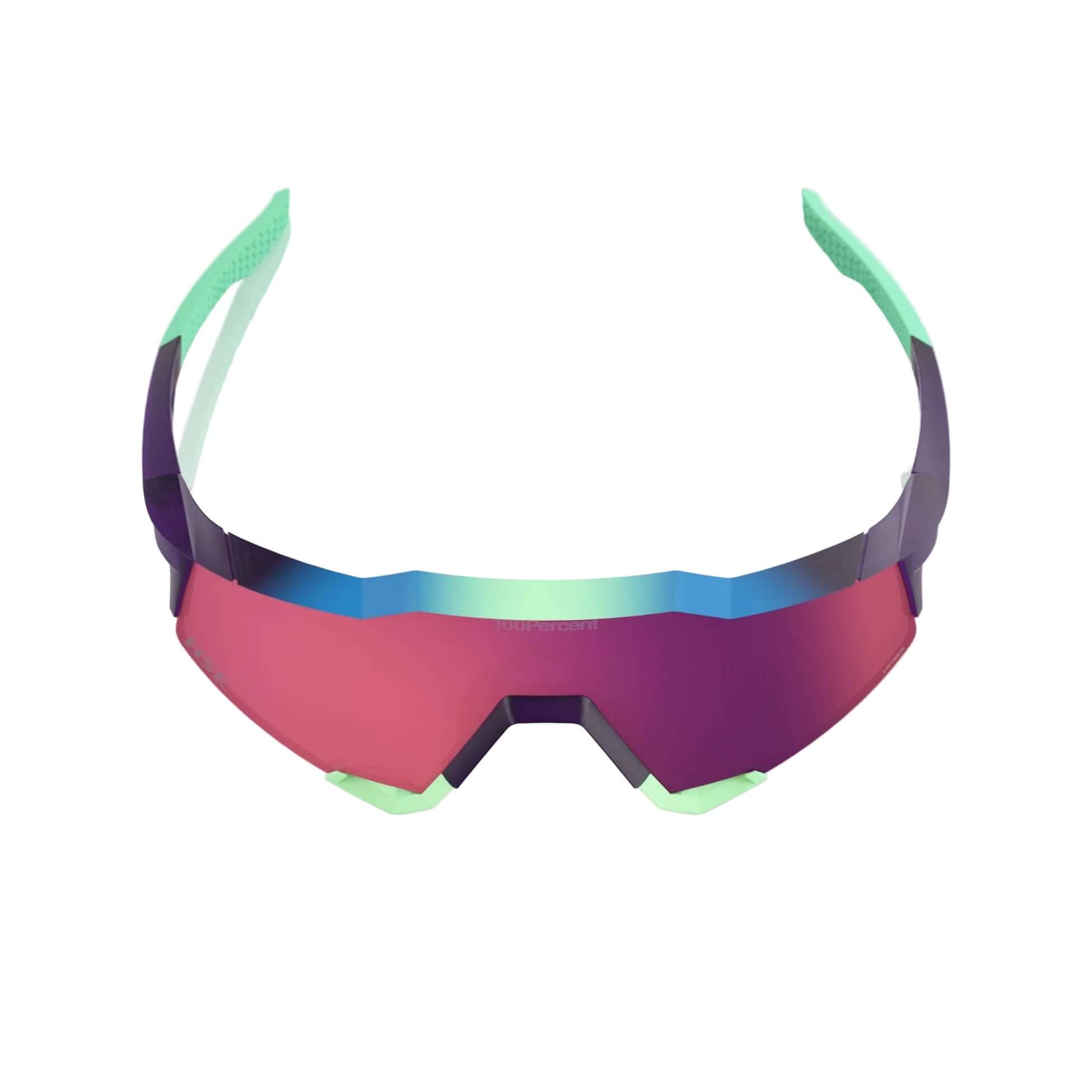 100% Speedcraft HSK ELECTRIC PURPLE - HiPER Dark Purple Mirror Lens sunglasses front view, showing bold color and sleek design.