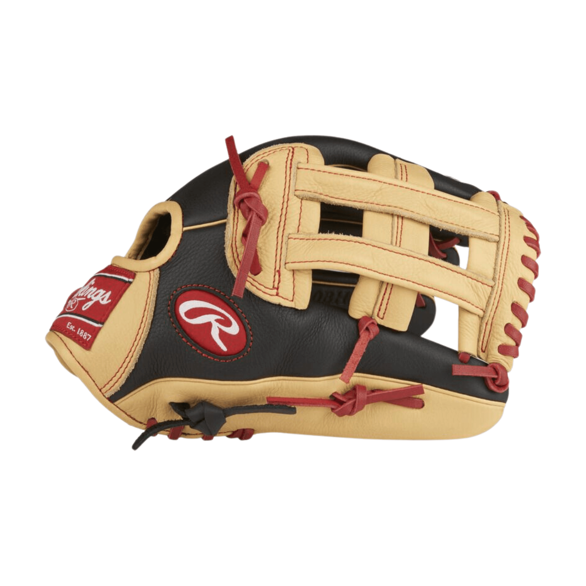 Rawlings Select Youth B. Harper 12-inch outfield glove, conventional fit, Youth Pro Taper, right-hand throw