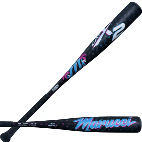High-performance Marucci CATX2 Vice Senior League (-8) baseball bat with sleek design and advanced features.