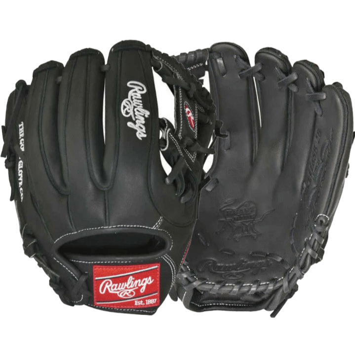 Rawlings Heart of the Hide Dual Core Fastpitch 12 inch black glove for adult right-hand players, ideal for softball.