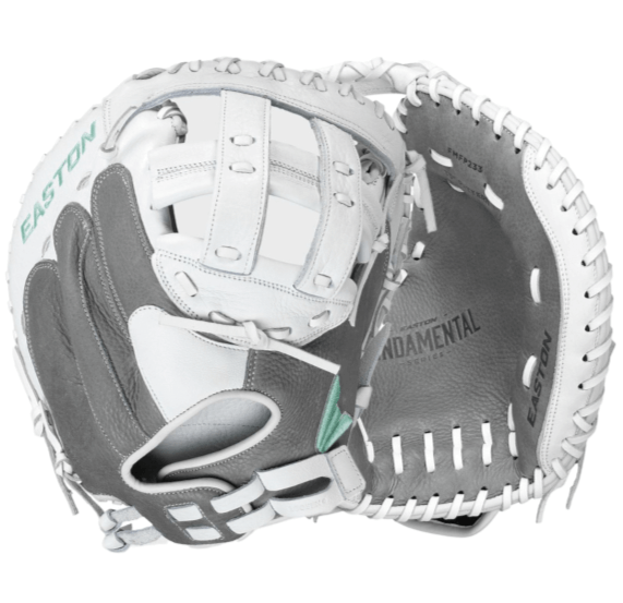 Easton FMFP233 33 inch Fastpitch Catchers Mitt with adjustable Quantum Closure System and soft palm lining.
