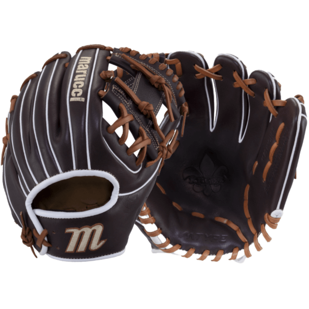 Marucci Krewe M Type 41A2 11 inch glove, dual wide shape, full-grain leather, ideal for right-hand throw, medium depth.