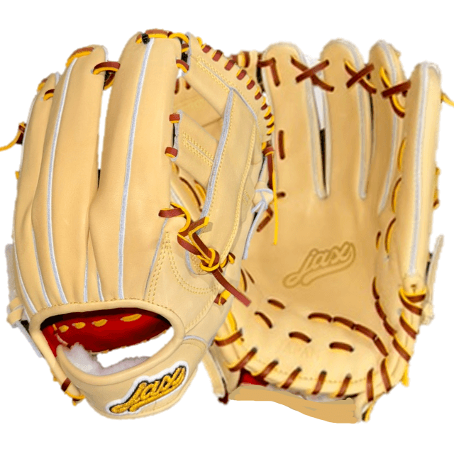Jax DM-5 Infield Glove in Blonde RHT, featuring a large pocket and quick transfer design for elite performance.