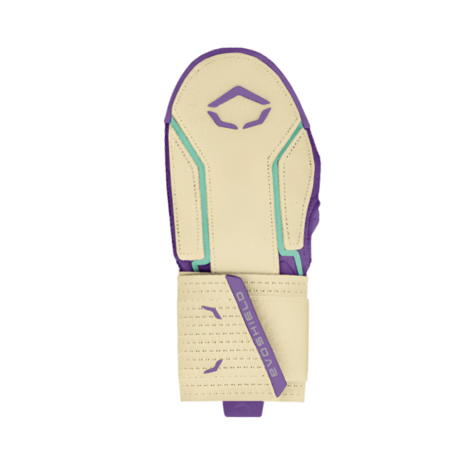 Front view of Evoshield Sliding Mitt 2.0, displaying unique snakeskin pattern and durable protection features.