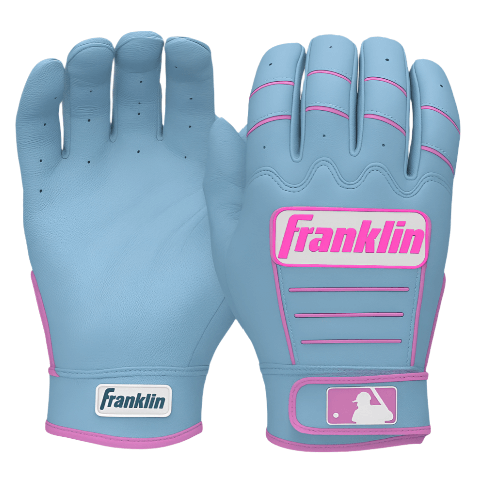 Franklin CFX Pro Custom Batting Gloves Baby Blue/Pink