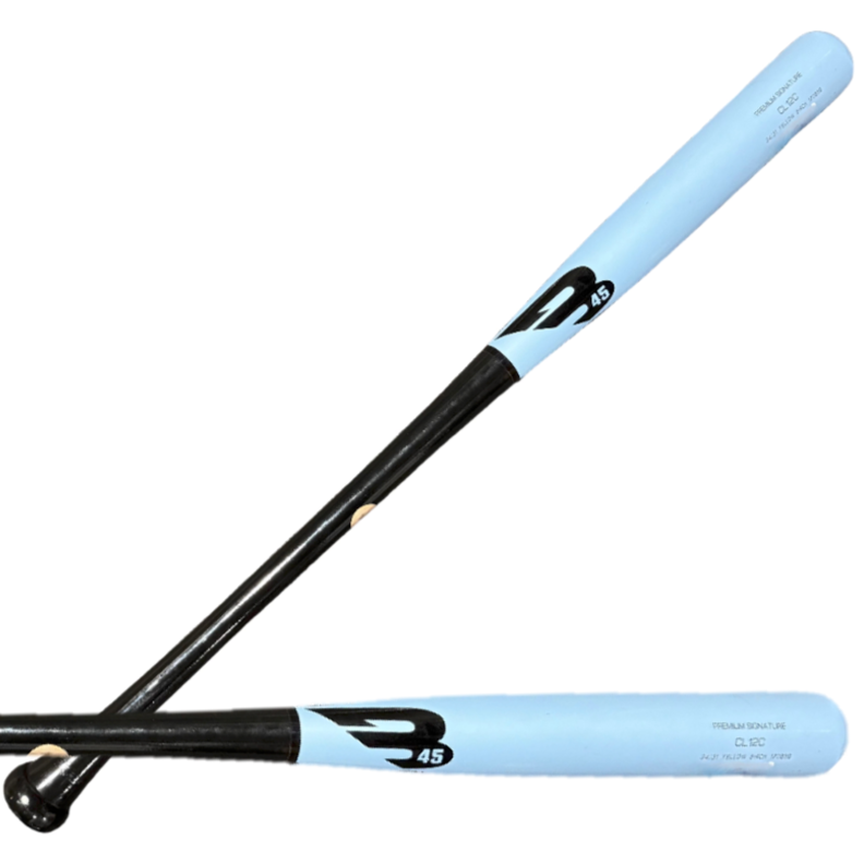 B45 CL12C Premium Bat Black/NC Blue/Black Wood Baseball Bat