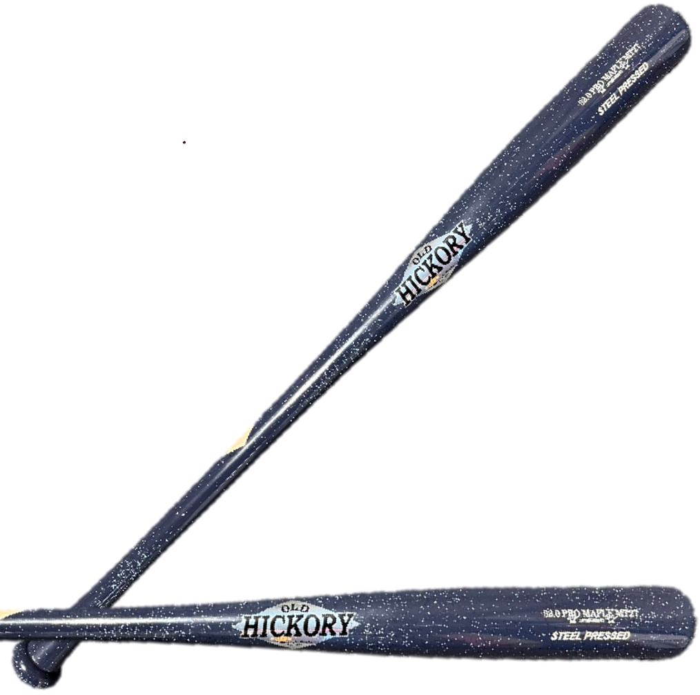 Old Hickory Steel Pressed MT27 Navy Splatter Custom Wood Baseball Bat