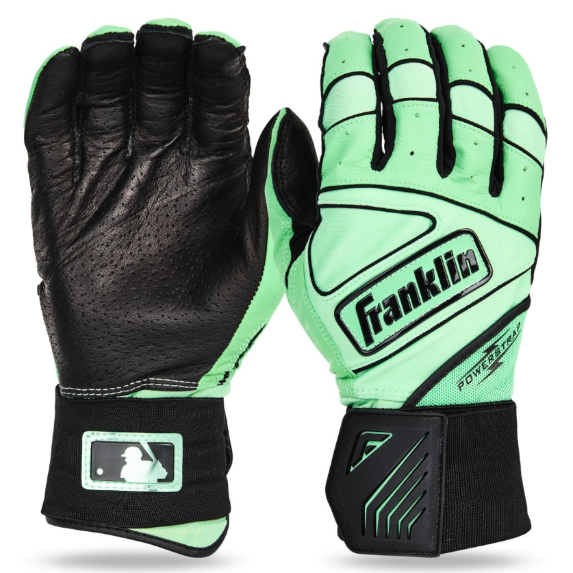 Franklin Youth Infinite Powerstrap Batting Gloves - Mint/Black