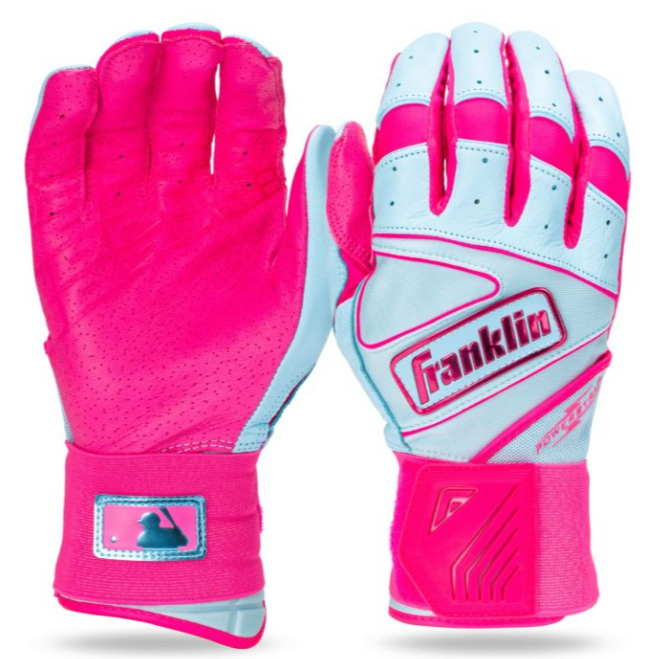 Franklin Youth Infinite Powerstrap Batting Gloves - Cblue/Pink