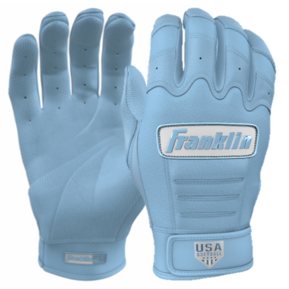 Franklin Women's Softball CFX Pro Fastpitch Batting Gloves  - Carolina Blue