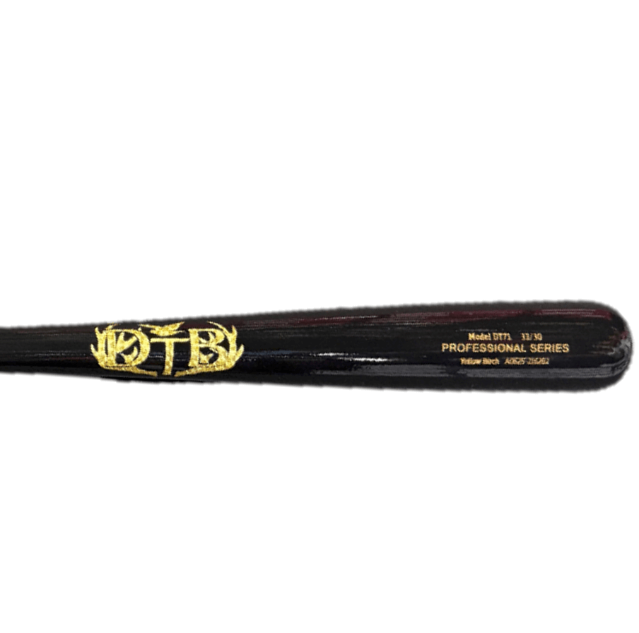 Dove Tail Bats Custom DT71 Birch Black Gold Antler 33"