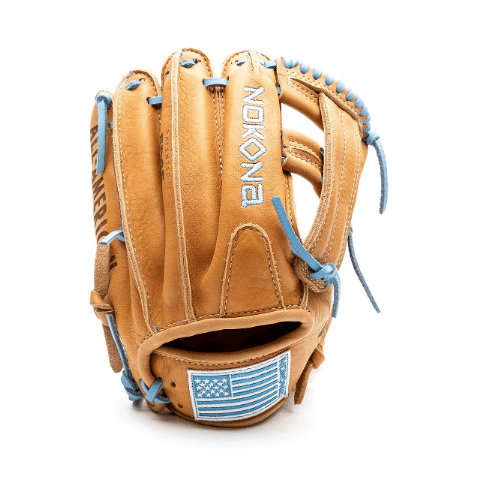 Nokona S1 All-American S1-EP200 Infield Glove Tan & Columbia Single Post Infield 11.25"