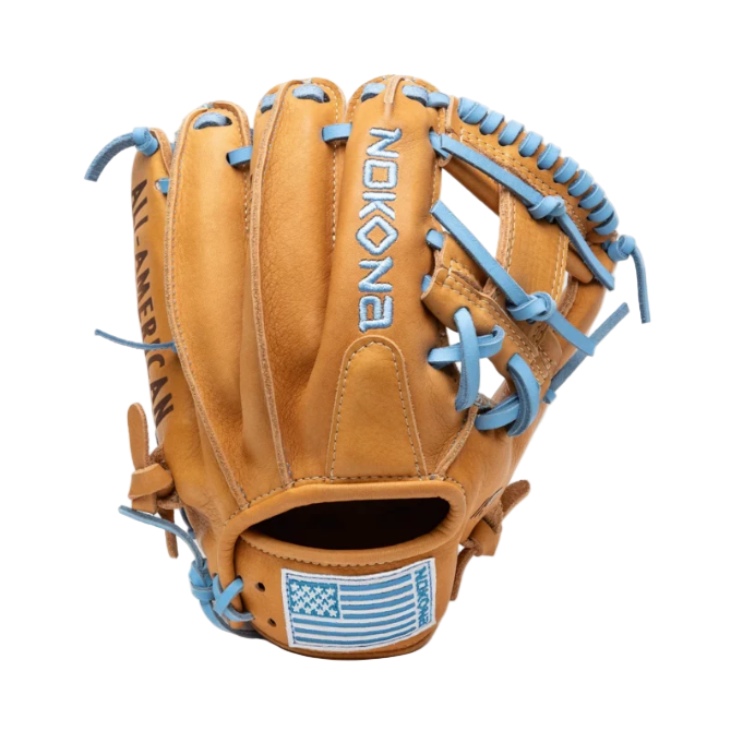 Nokona S1 All-American S1-EP200 Infield Glove - Tan & Columbia I Web Infield 11.25"