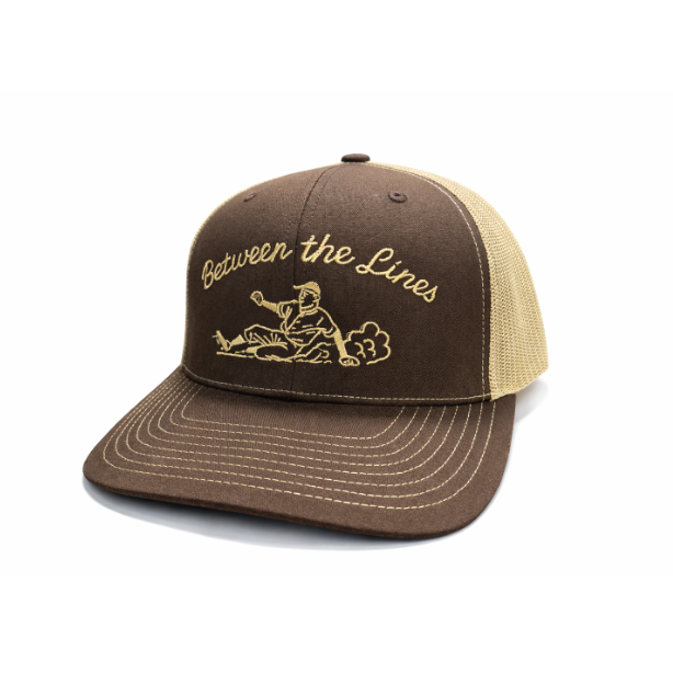 BTL Sliding Man Trucker Hat Coffee/Khaki