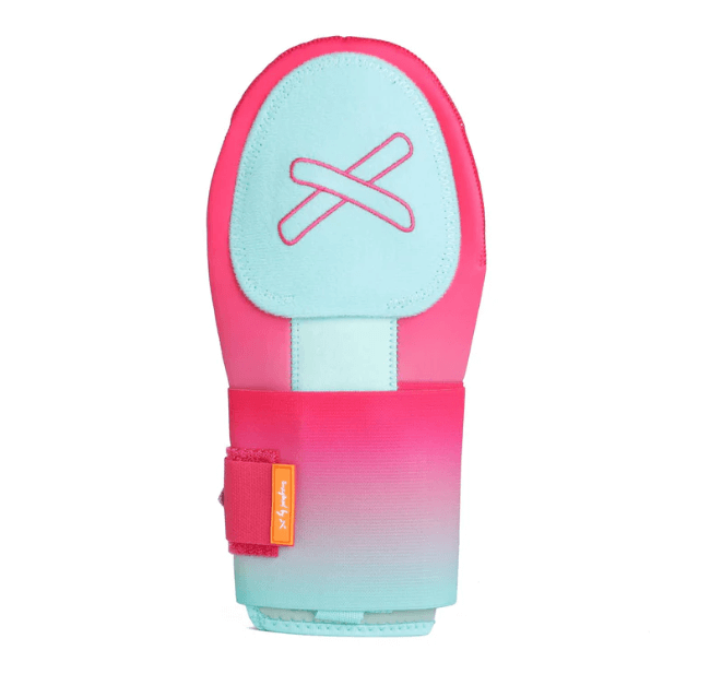 Absolutely Ridiculous Miami Ice Remix Sliding Mitt Standard palm view with colorful gradient design and protective plates.