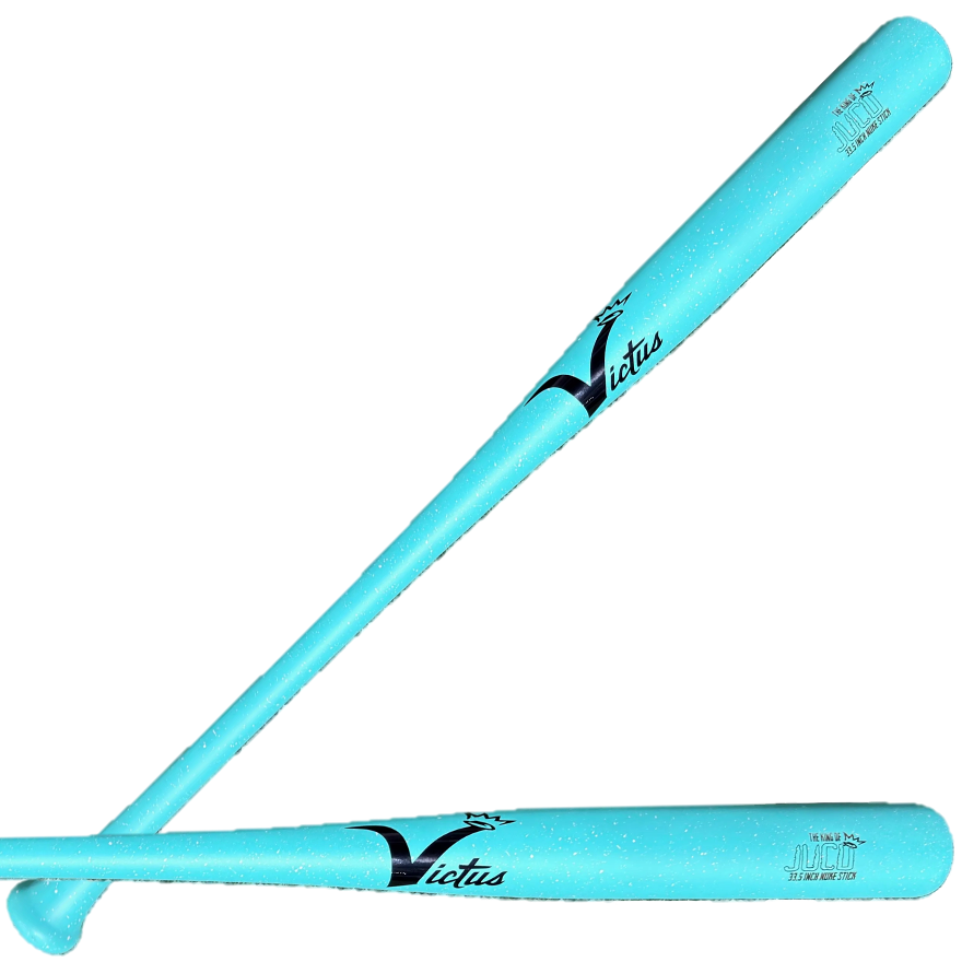 Victus King Of Juco Flat Mint/White Spec Youth Nuke Wood Baseball Bat