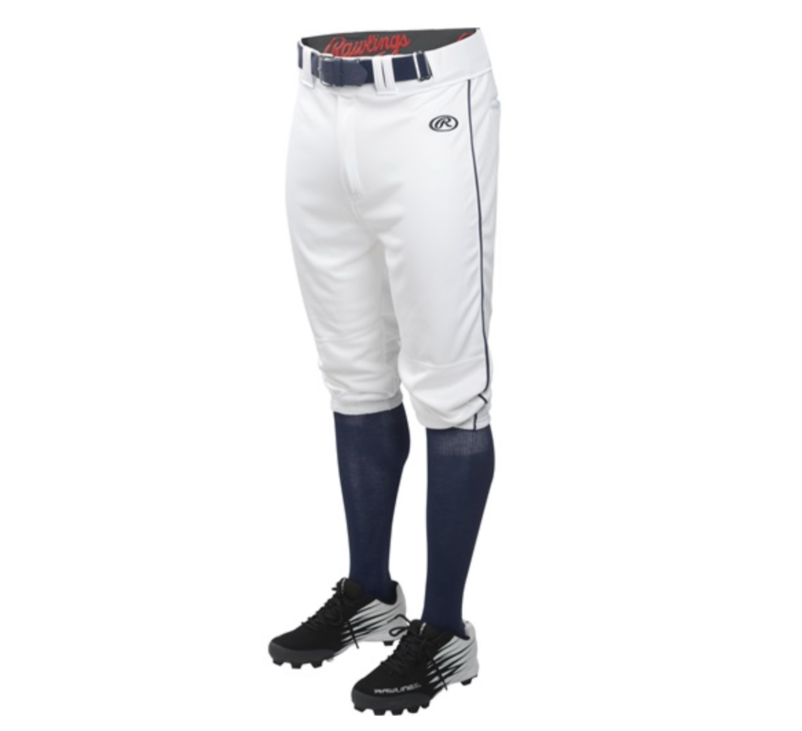 Rawlings Youth Launch Piped Knicker Pant - White/Navy