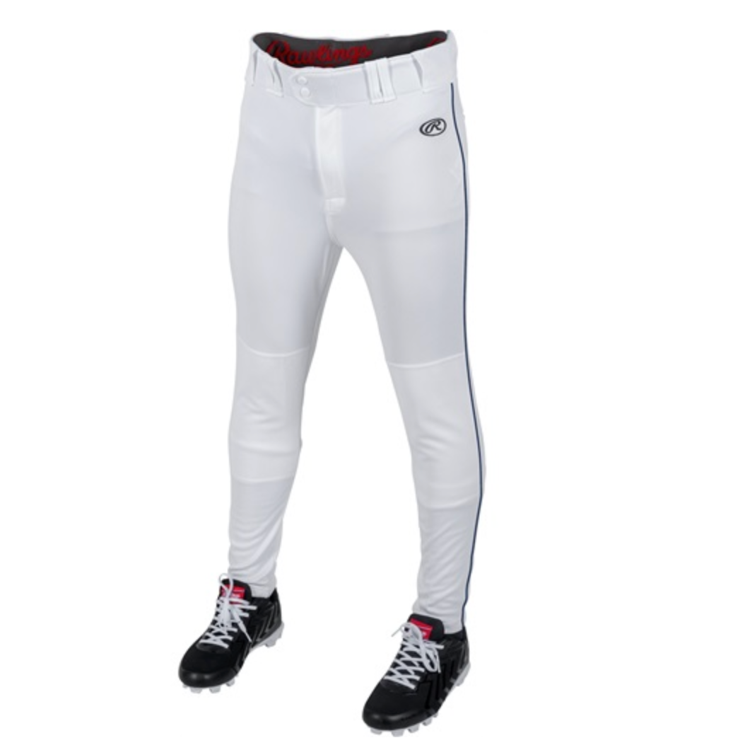 Rawlings Adult Launch Piped Jogger Pant - White/Navy